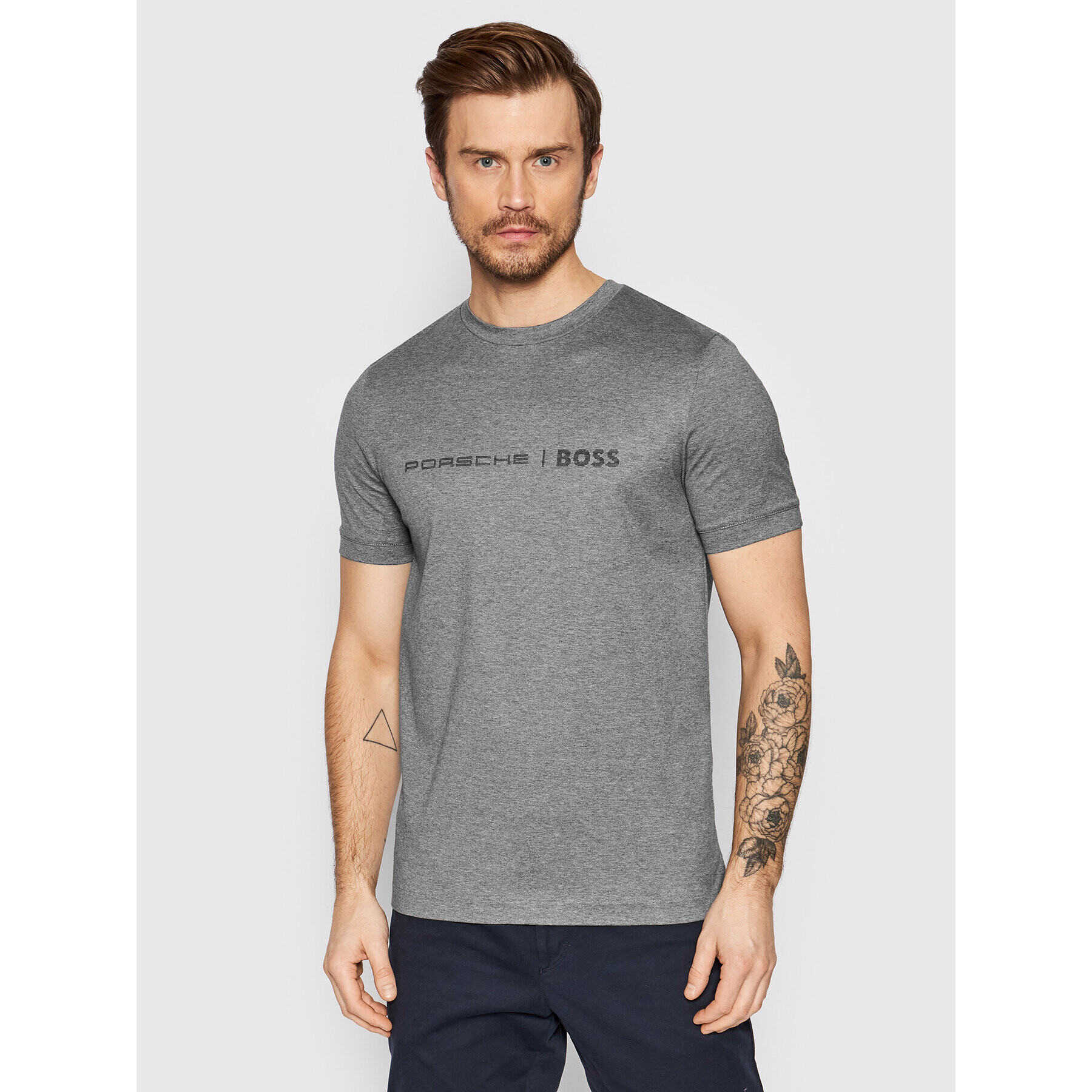 Boss Тишърт Tessler 210_PS 50466077 Сив Slim Fit - Pepit.bg