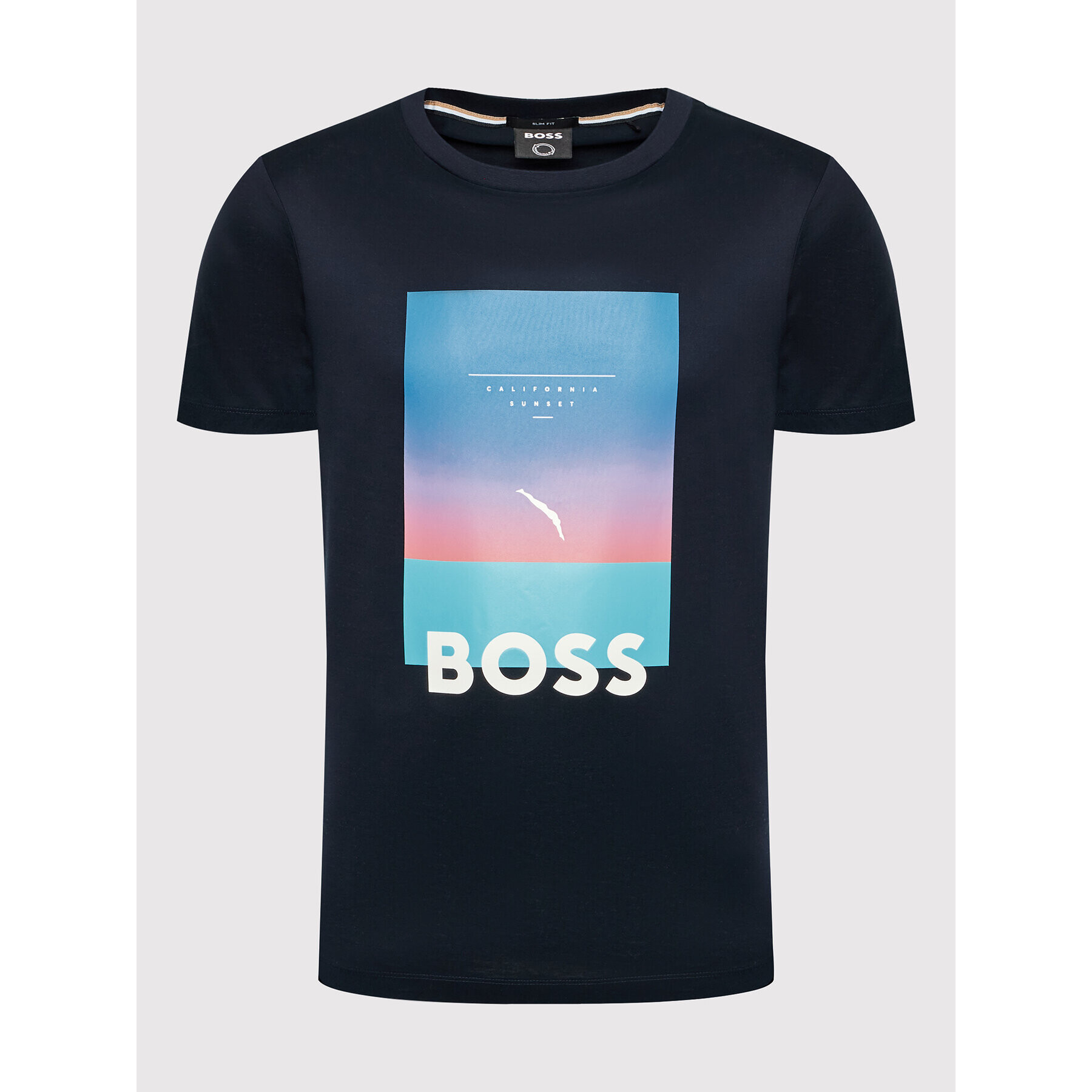 Boss Тишърт Tessler 50469501 Тъмносин Slim Fit - Pepit.bg