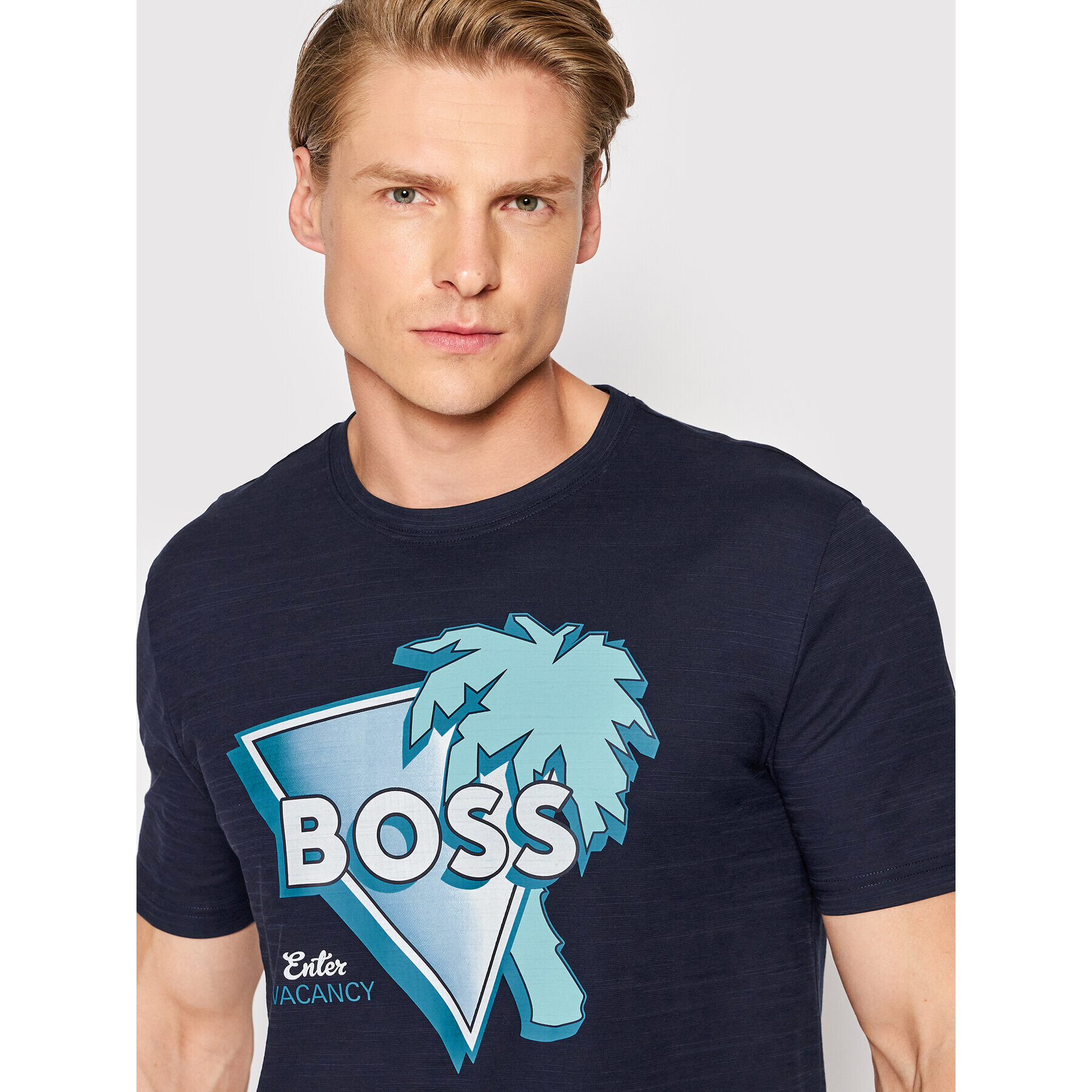 Boss Тишърт Tetrusted 50469757 Тъмносин Regular Fit - Pepit.bg