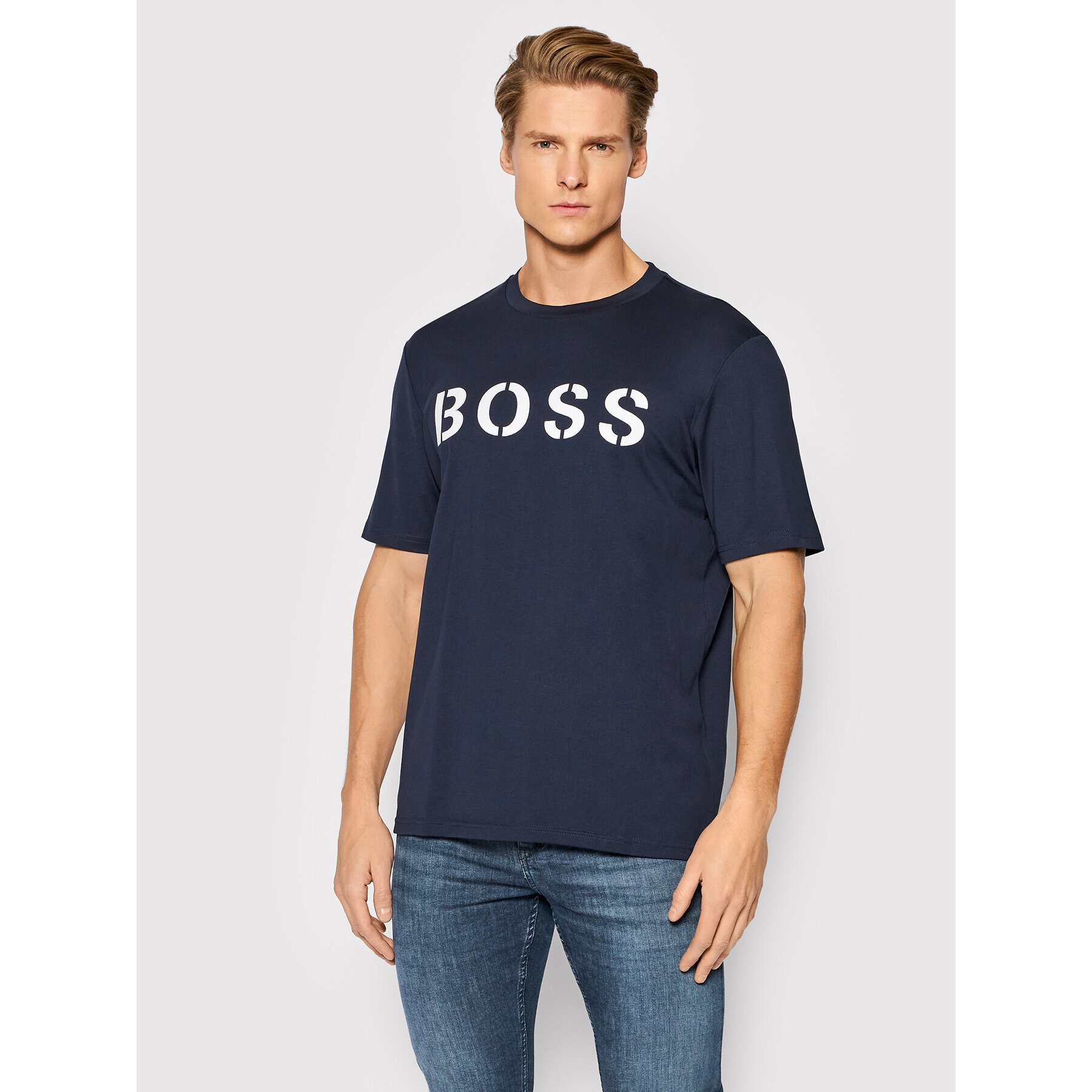 Boss Тишърт Tetry 50465250 Тъмносин Relaxed Fit - Pepit.bg