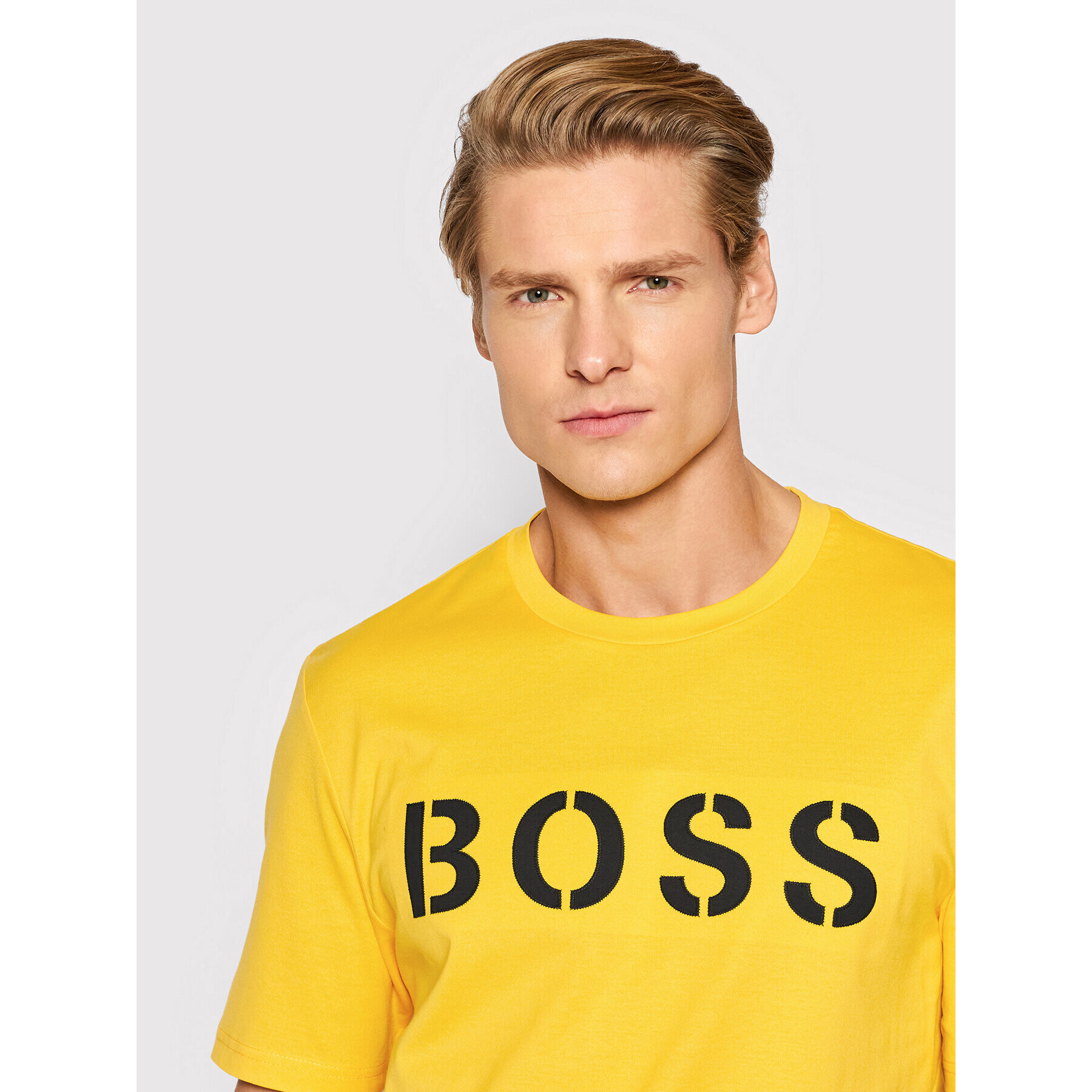 Boss Тишърт Tetry 50465250 Жълт Relaxed Fit - Pepit.bg