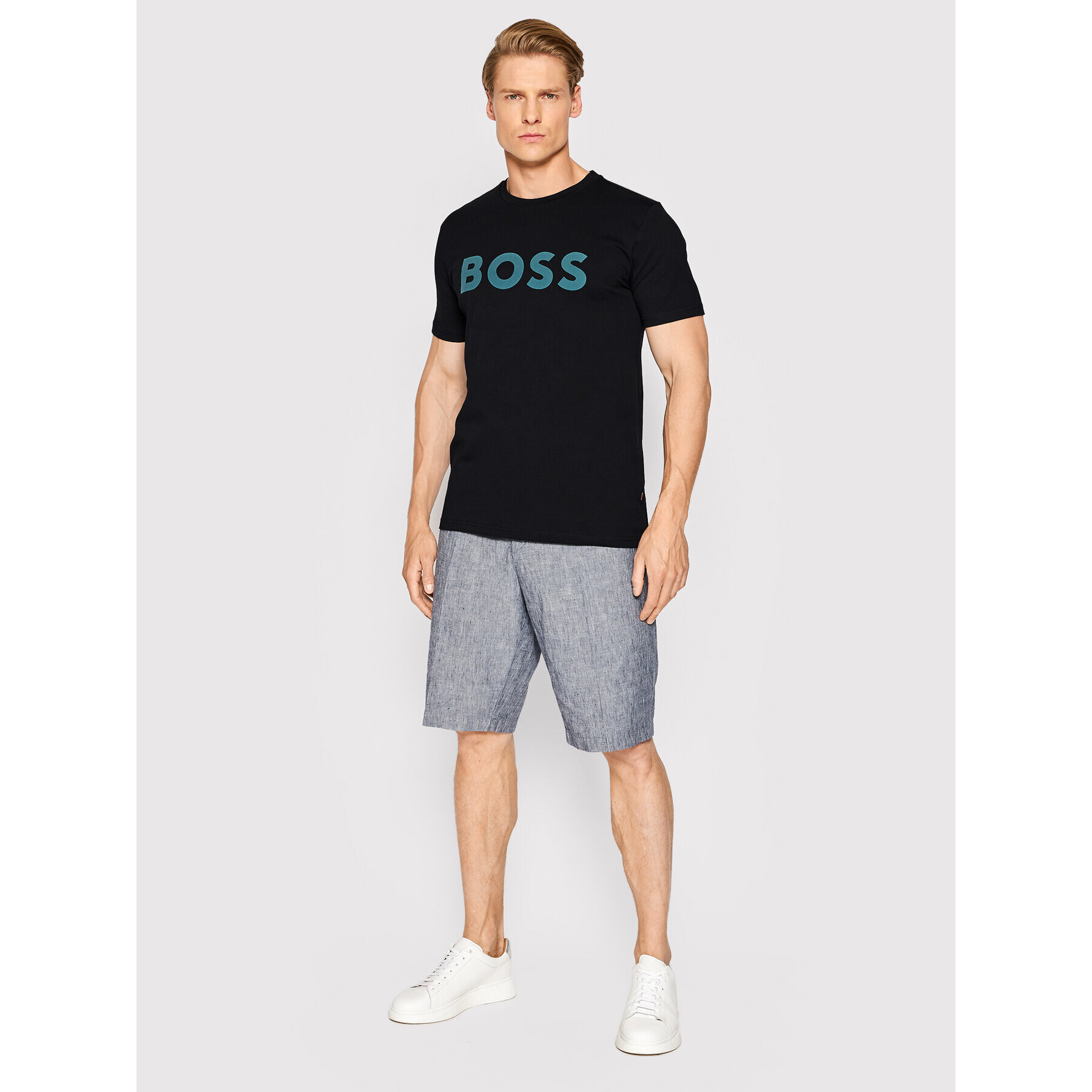 Boss Тишърт Thinking 1 50469648 Черен Regular Fit - Pepit.bg