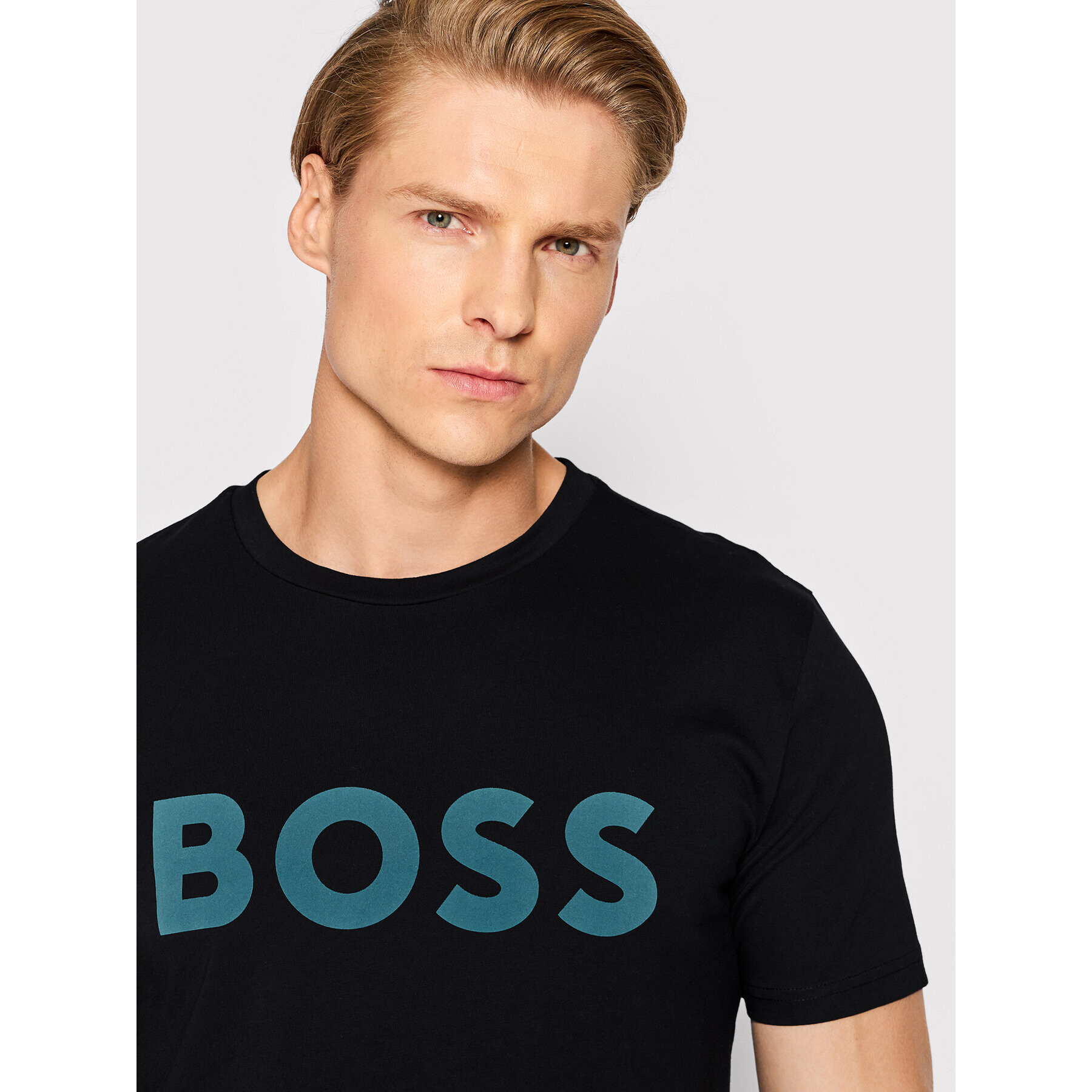 Boss Тишърт Thinking 1 50469648 Черен Regular Fit - Pepit.bg