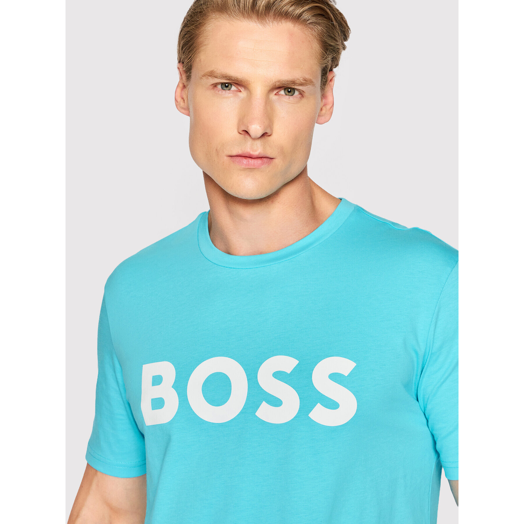 Boss Тишърт Thinking 1 50469648 Син Regular Fit - Pepit.bg