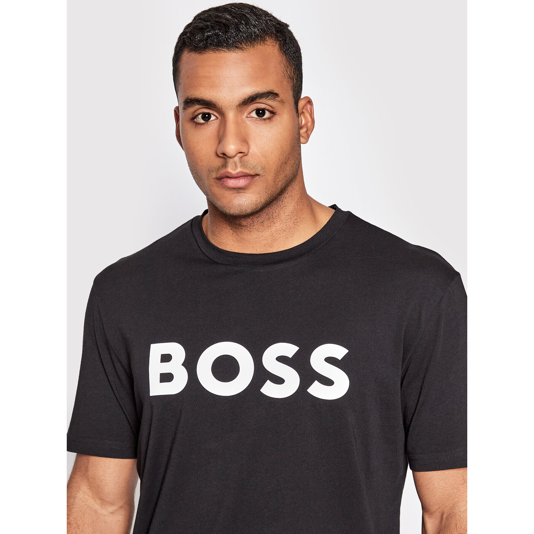 Boss Тишърт Thinking 1 50481923 Черен Regular Fit - Pepit.bg