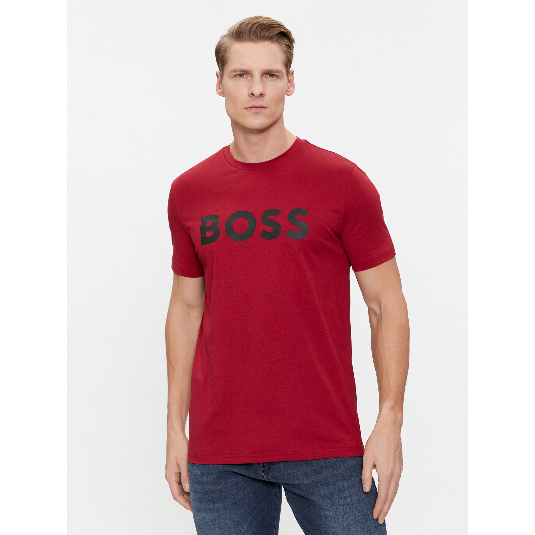 Boss Тишърт Thinking 1 50481923 Червен Regular Fit - Pepit.bg