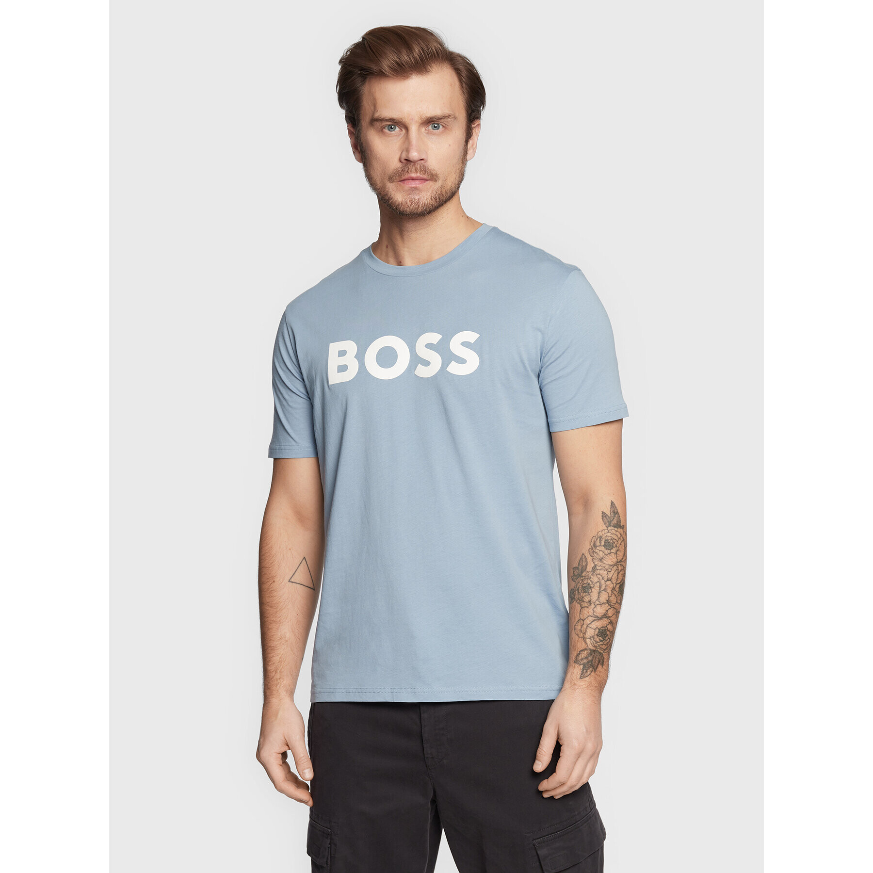 Boss Тишърт Thinking 1 50481923 Син Regular Fit - Pepit.bg