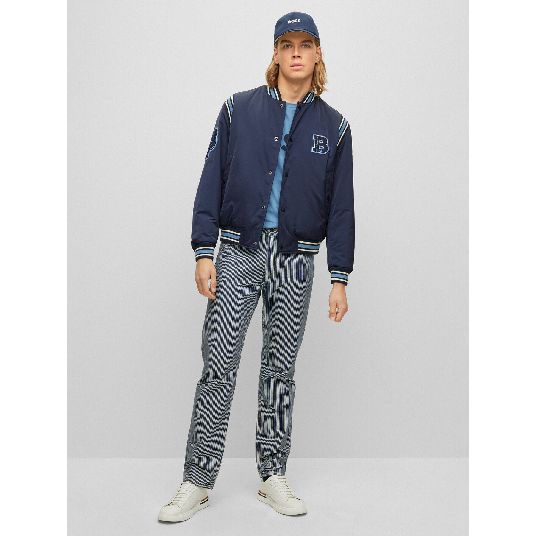 Boss Тишърт Thinking 1 50481923 Син Regular Fit - Pepit.bg