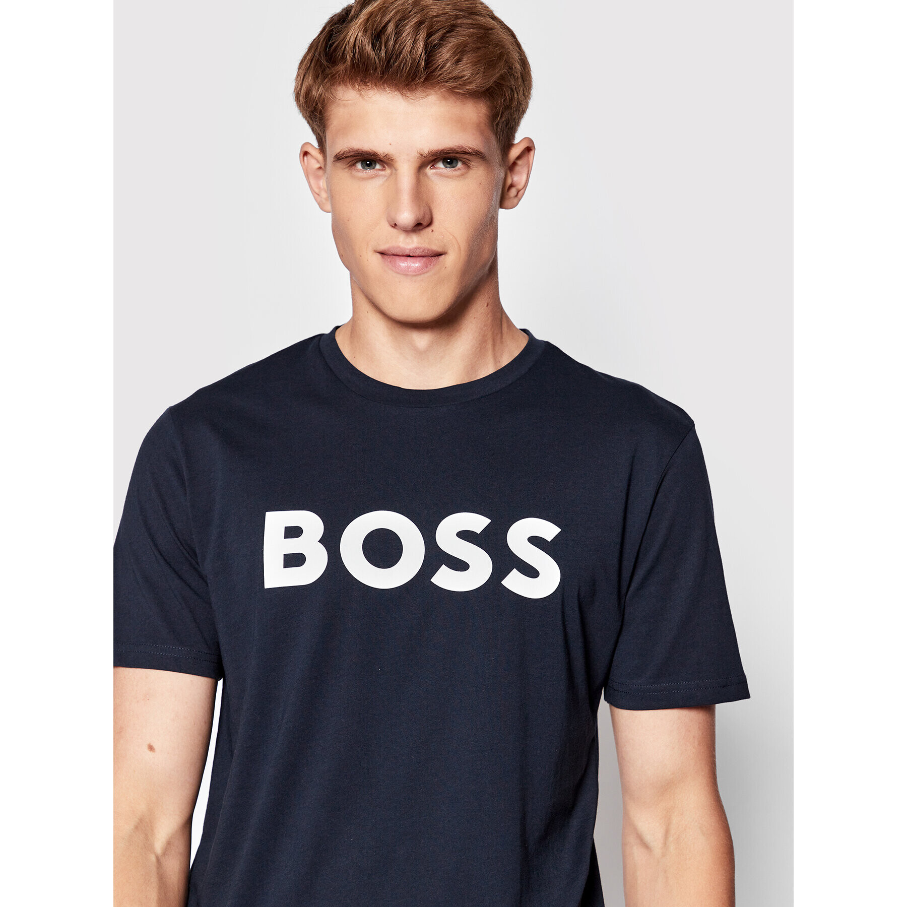 Boss Тишърт Thinking 1 50481923 Тъмносин Regular Fit - Pepit.bg