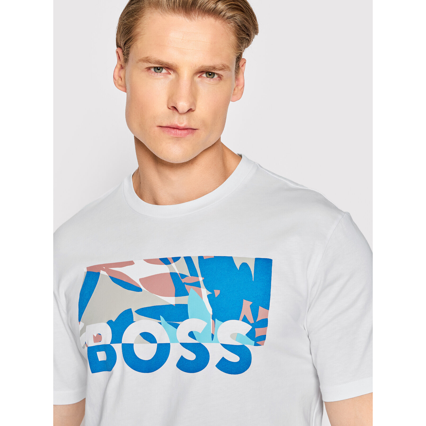 Boss Тишърт Thinking 3 50469663 Бял Regular Fit - Pepit.bg