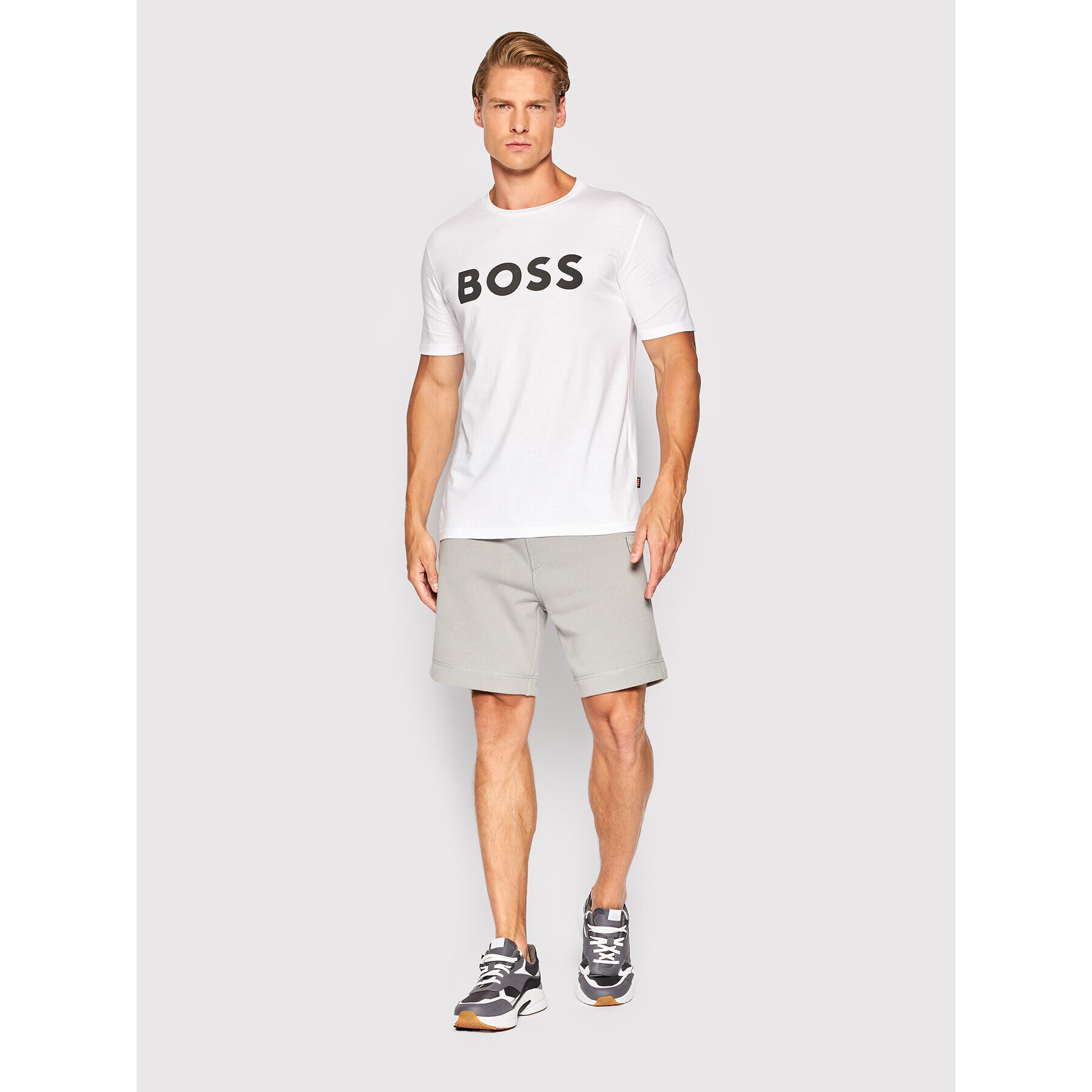 Boss Тишърт Thinking 50481923 Бял Regular Fit - Pepit.bg