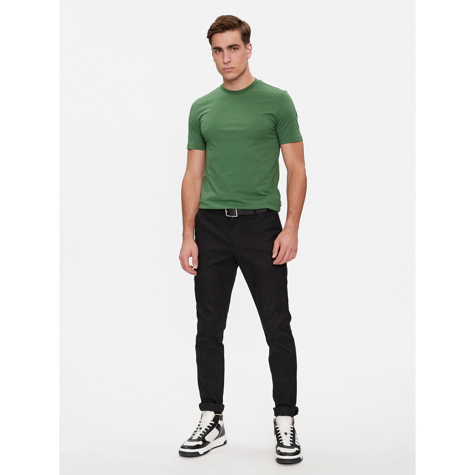 Boss Тишърт Thompson 01 50468347 Зелен Regular Fit - Pepit.bg