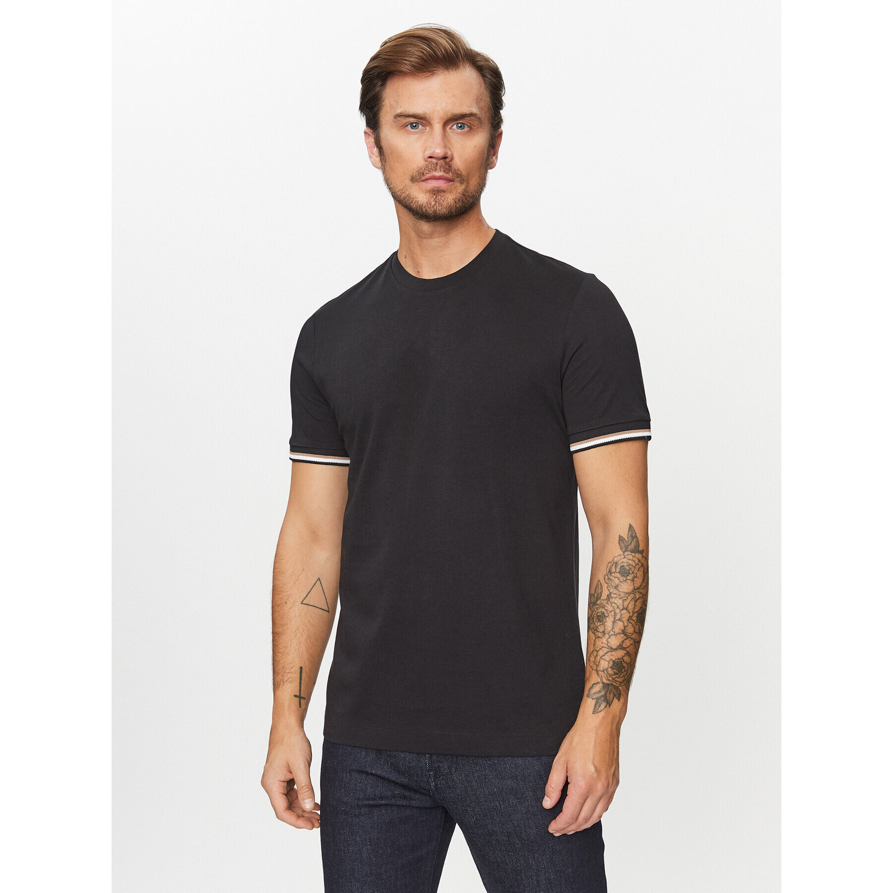 Boss Тишърт Thompson 04 50501097 Черен Regular Fit - Pepit.bg