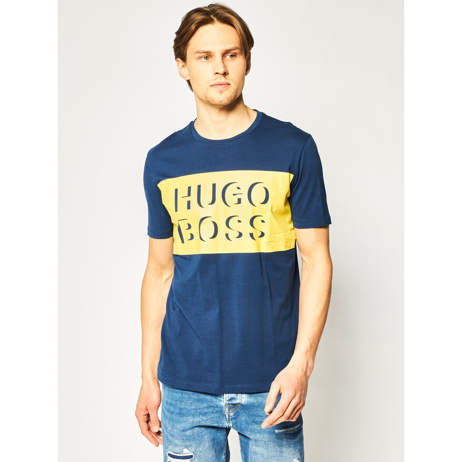 Boss Тишърт Tiburt 162 50426064 Тъмносин Regular Fit - Pepit.bg