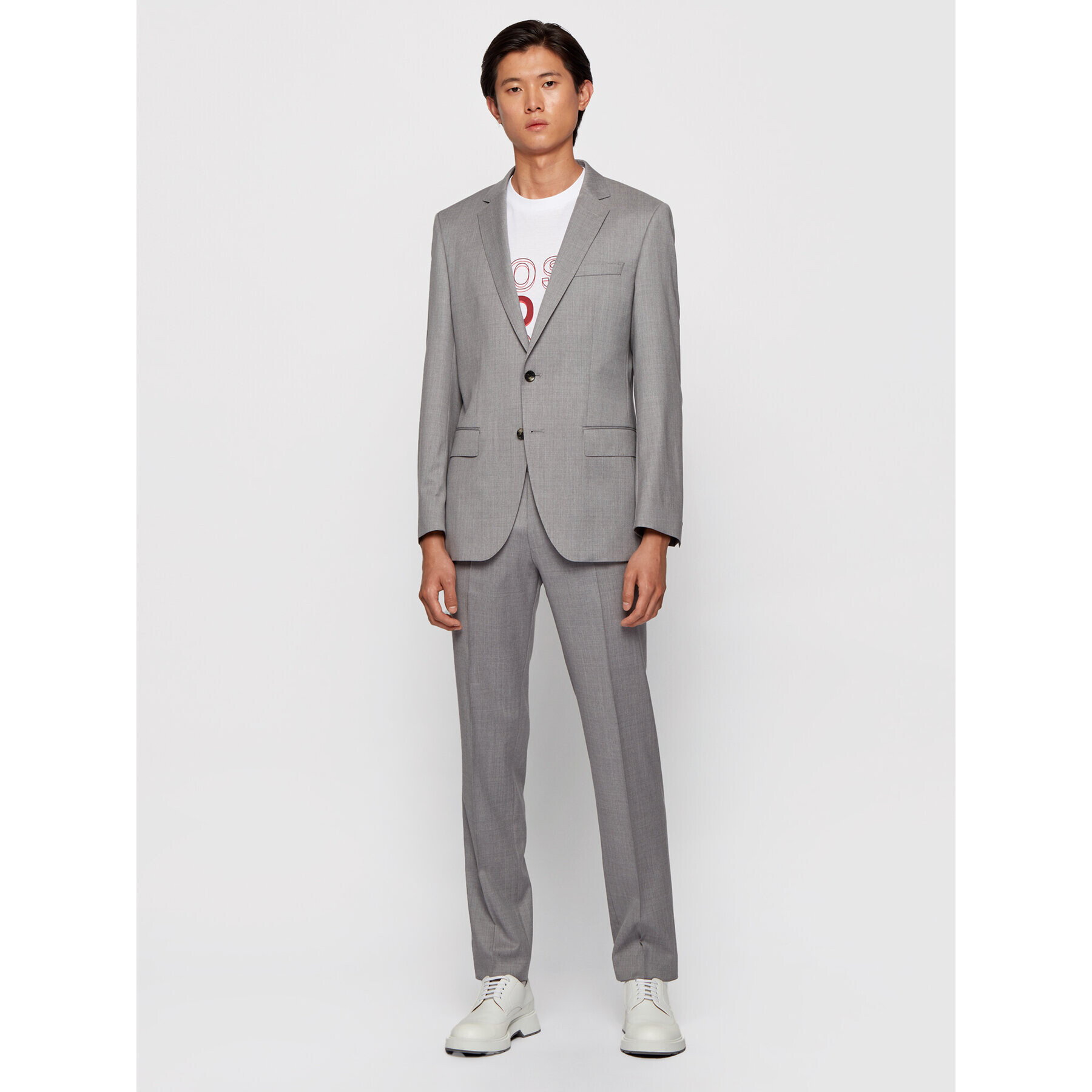 Boss Тишърт Tiburt 204 50442115 Бял Regular Fit - Pepit.bg