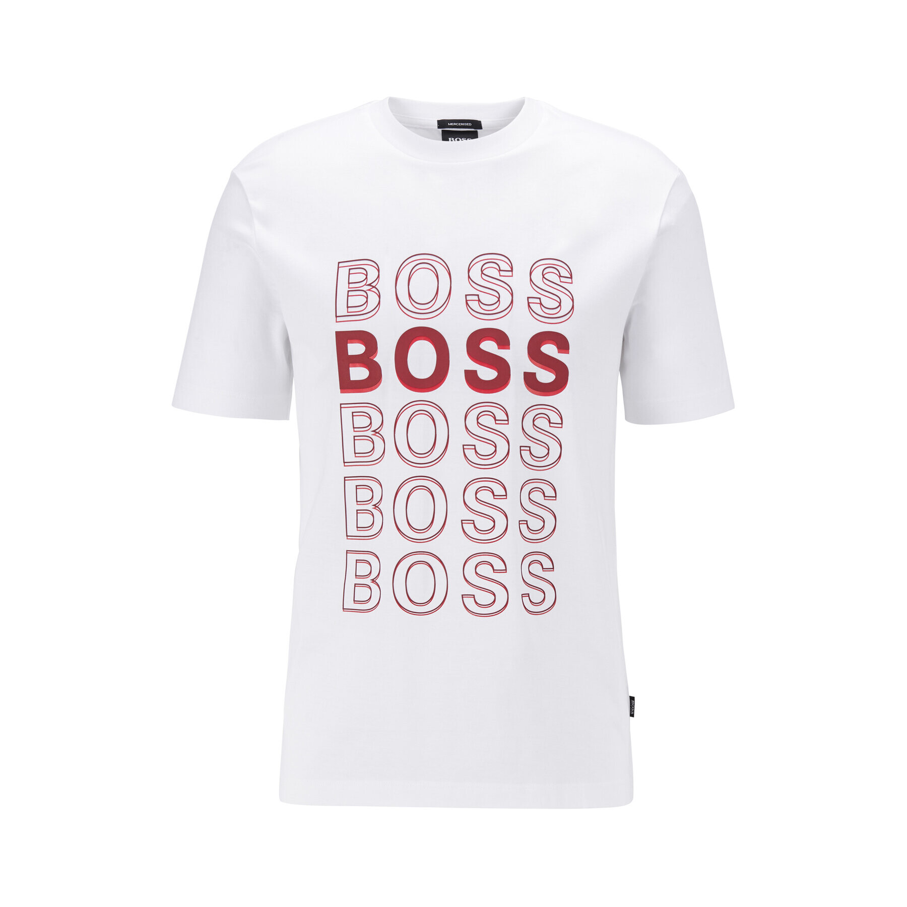 Boss Тишърт Tiburt 204 50442115 Бял Regular Fit - Pepit.bg