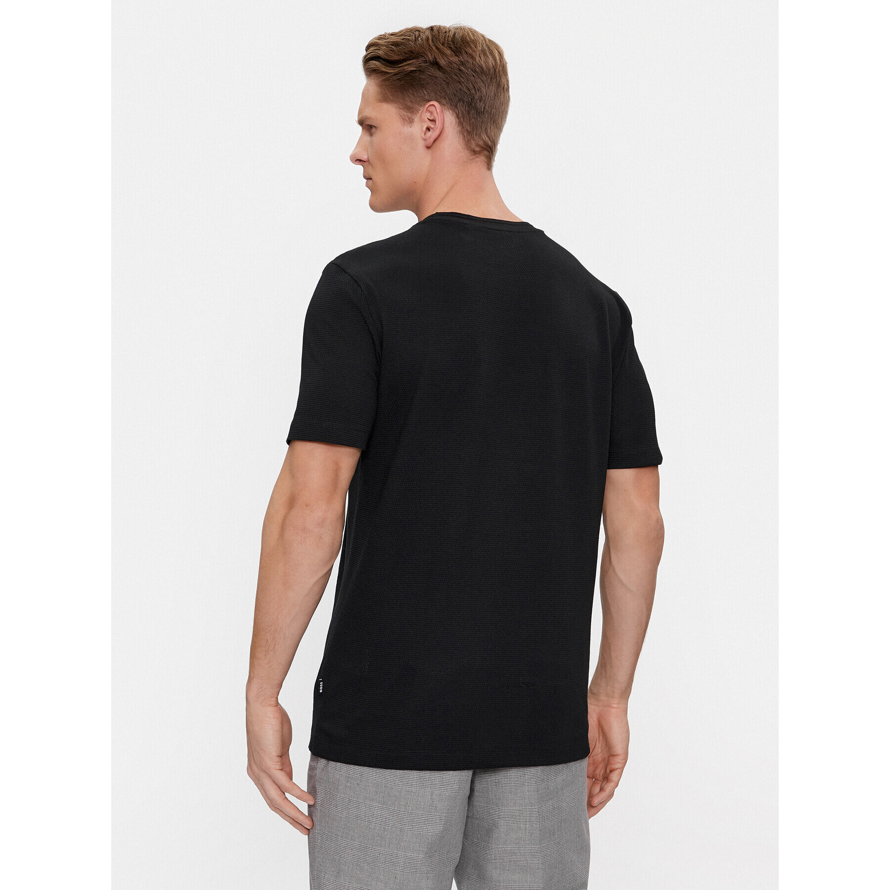 Boss Тишърт Tiburt 240 50452680 Черен Regular Fit - Pepit.bg