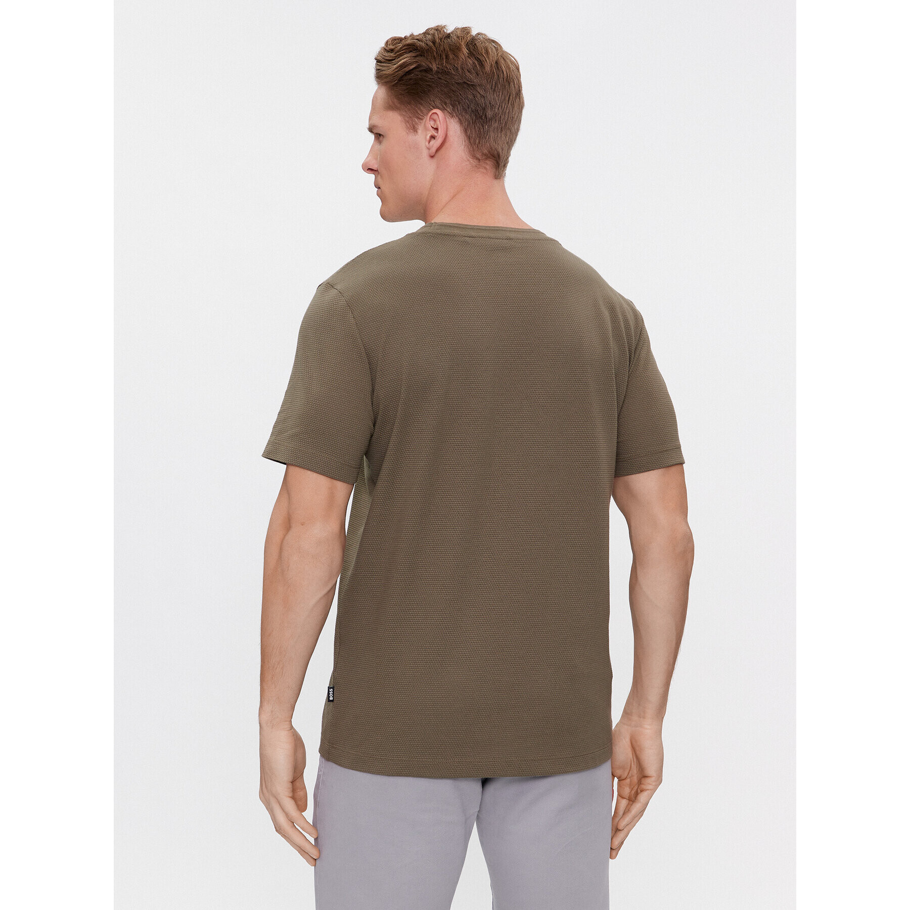 Boss Тишърт Tiburt 240 50452680 Каки Regular Fit - Pepit.bg