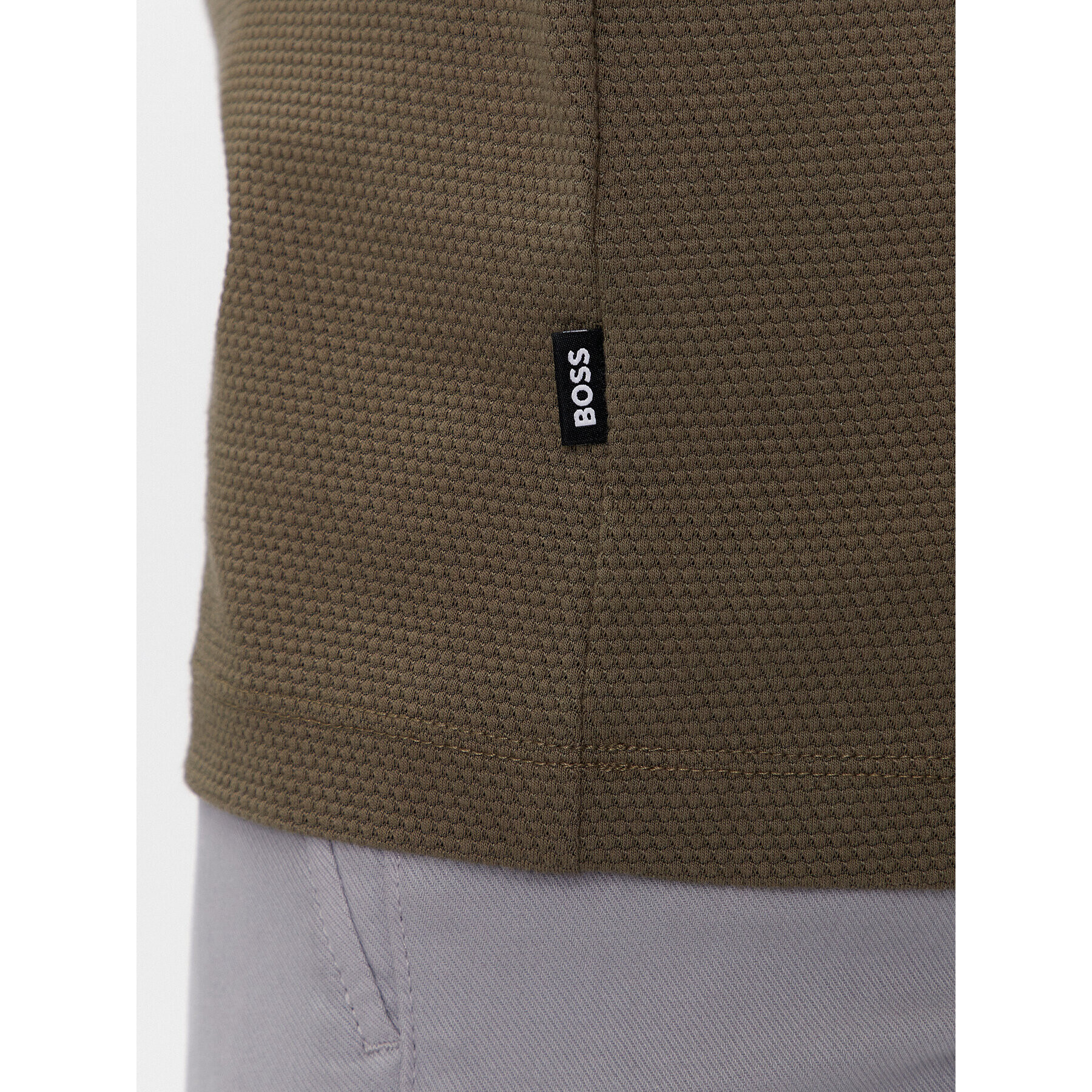 Boss Тишърт Tiburt 240 50452680 Каки Regular Fit - Pepit.bg