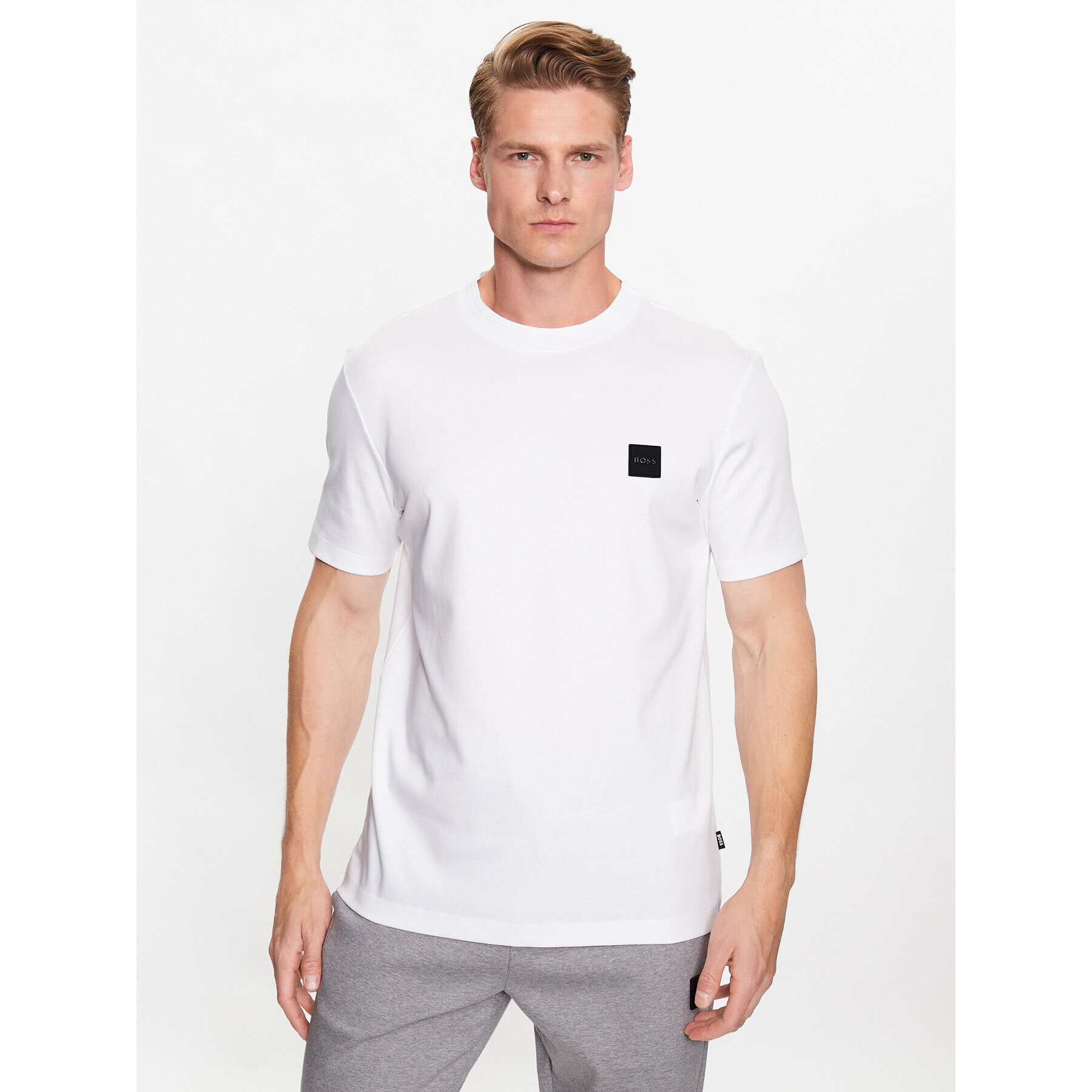 Boss Тишърт Tiburt 278 50485158 Бял Regular Fit - Pepit.bg