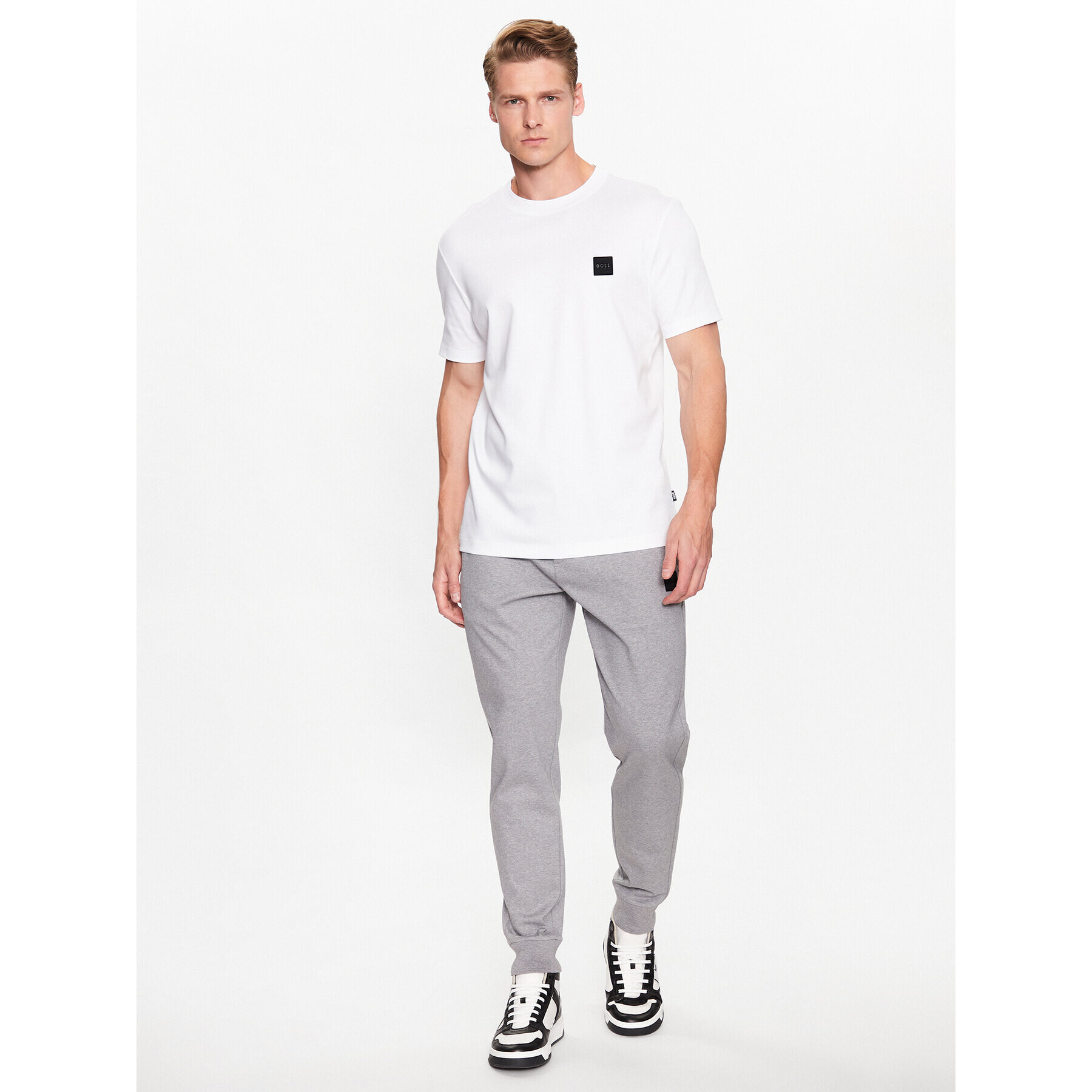 Boss Тишърт Tiburt 278 50485158 Бял Regular Fit - Pepit.bg
