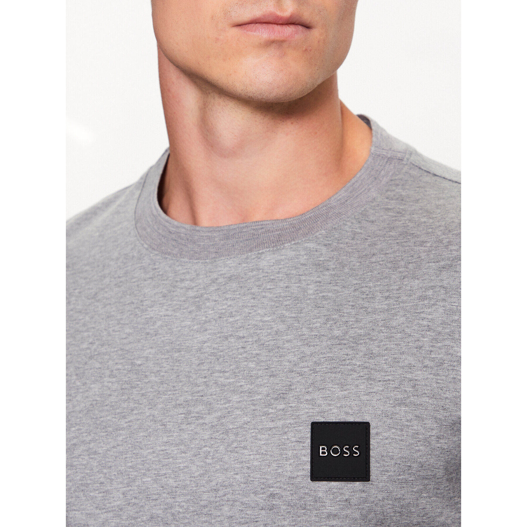 Boss Тишърт Tiburt 278 50485158 Сив Regular Fit - Pepit.bg