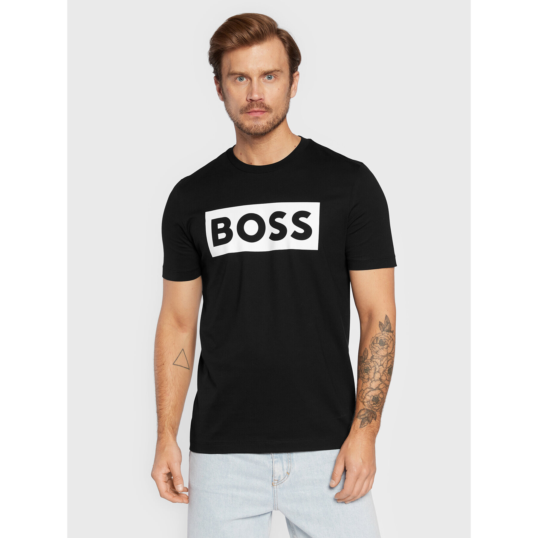 Boss Тишърт Tiburt 292 50471696 Черен Regular Fit - Pepit.bg