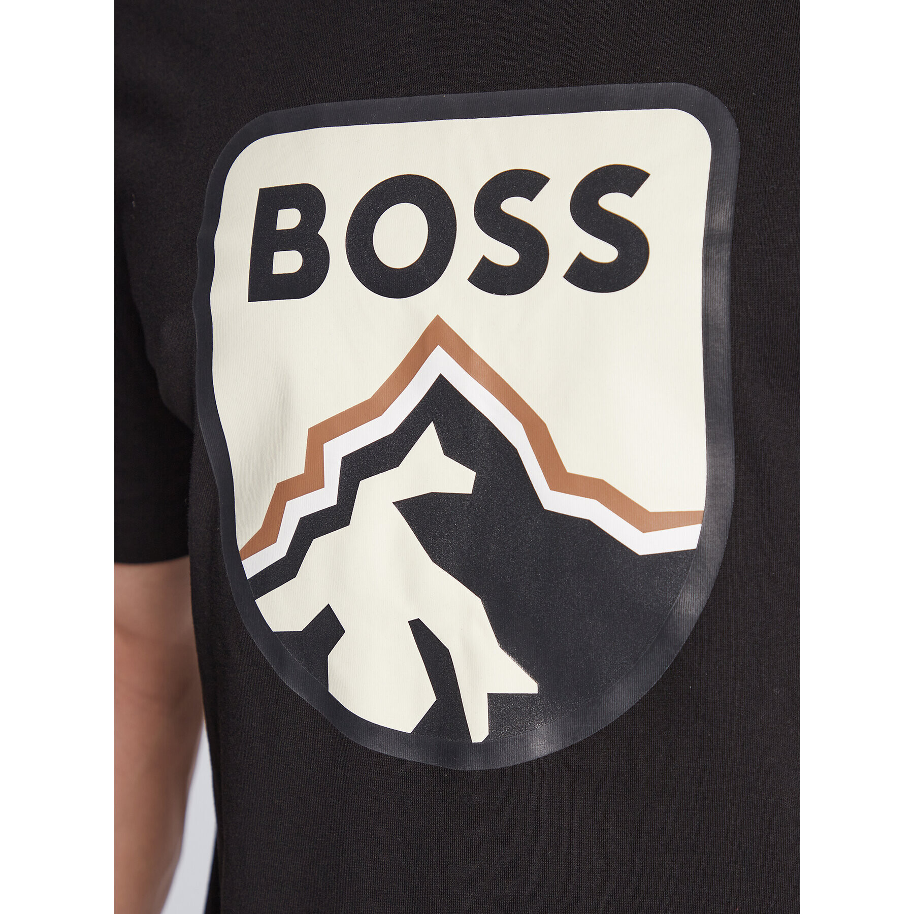 Boss Тишърт Tiburt 308 50476801 Черен Regular Fit - Pepit.bg