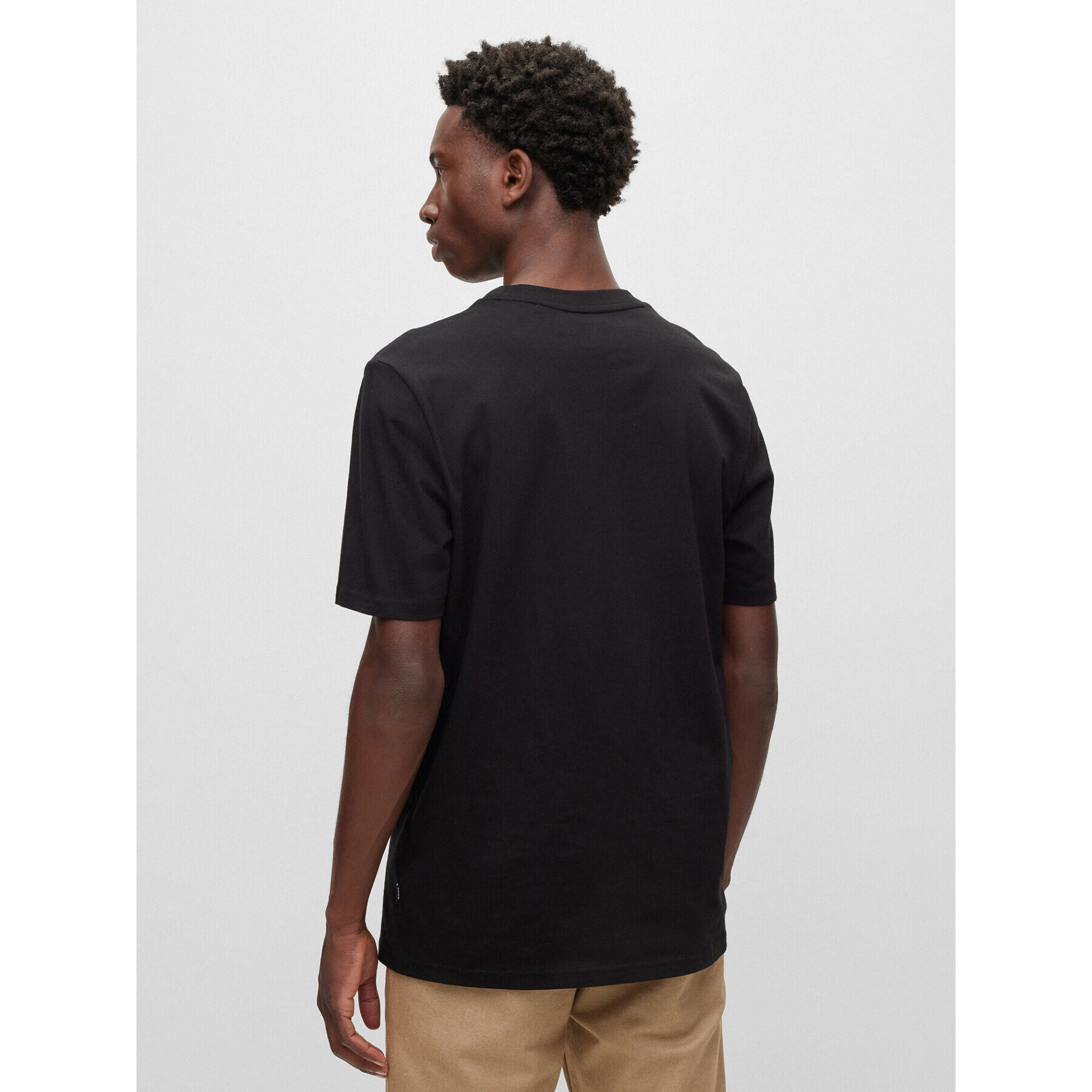 Boss Тишърт Tiburt 398 50489420 Черен Regular Fit - Pepit.bg
