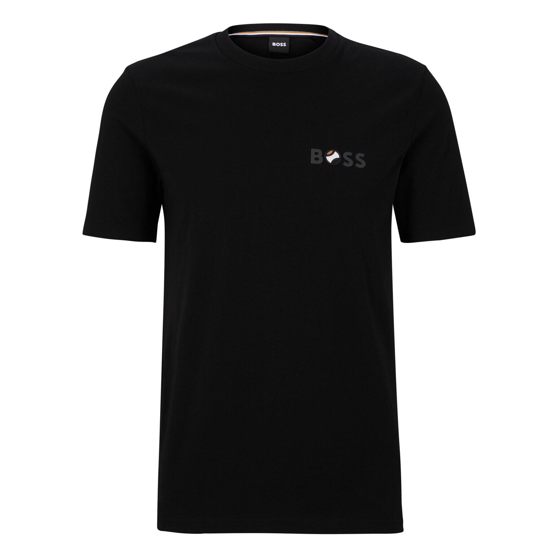 Boss Тишърт Tiburt 398 50489420 Черен Regular Fit - Pepit.bg