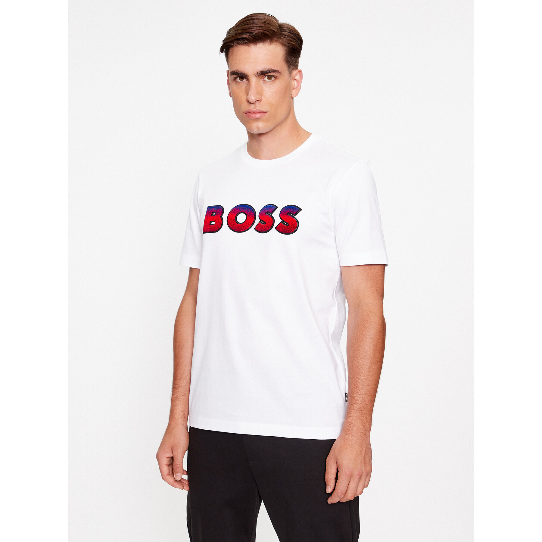 Boss Тишърт Tiburt 420 50500760 Бял Regular Fit - Pepit.bg