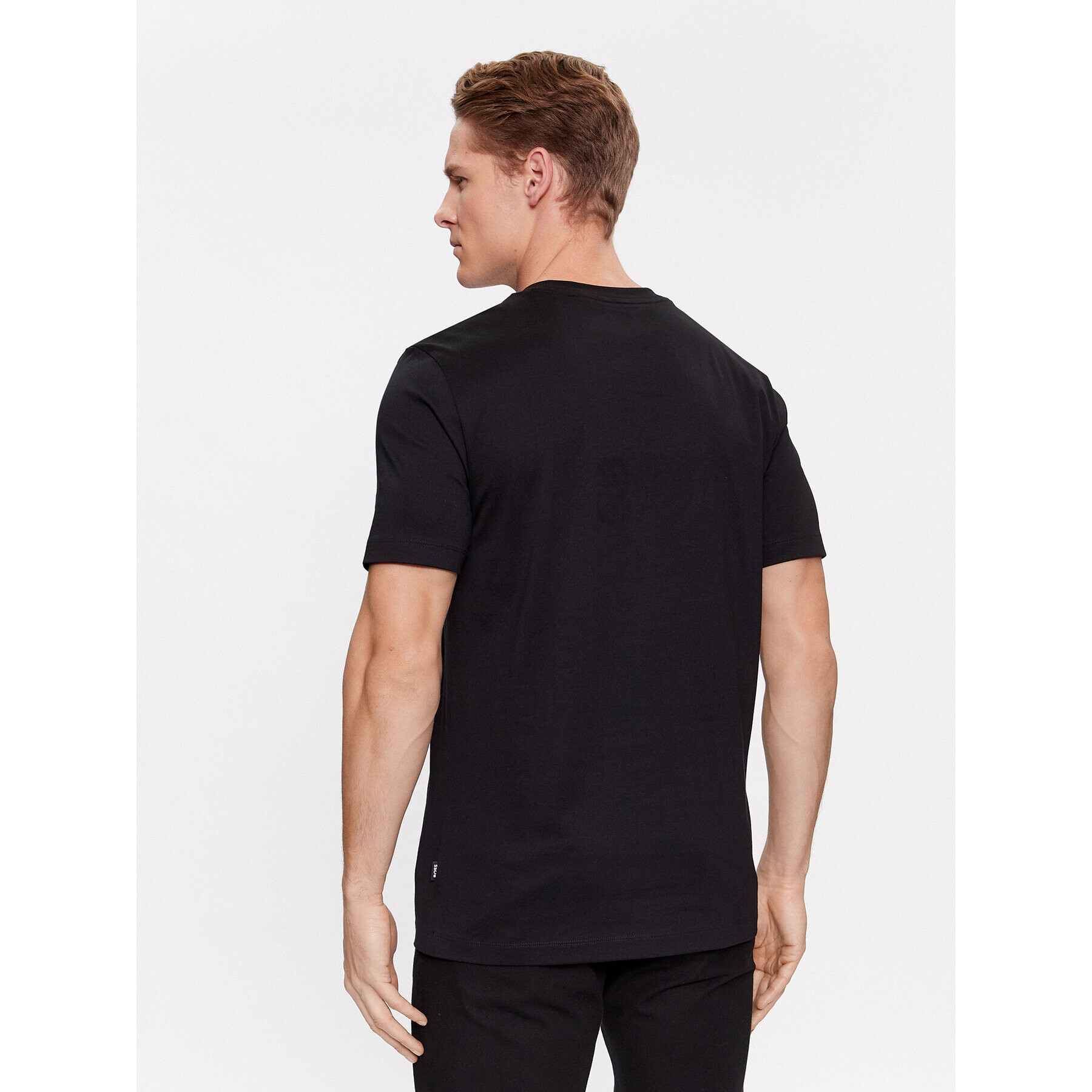 Boss Тишърт Tiburt 420 50500760 Черен Regular Fit - Pepit.bg