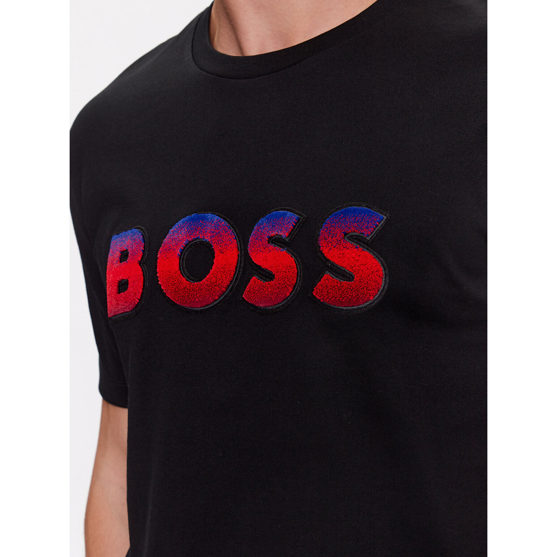 Boss Тишърт Tiburt 420 50500760 Черен Regular Fit - Pepit.bg