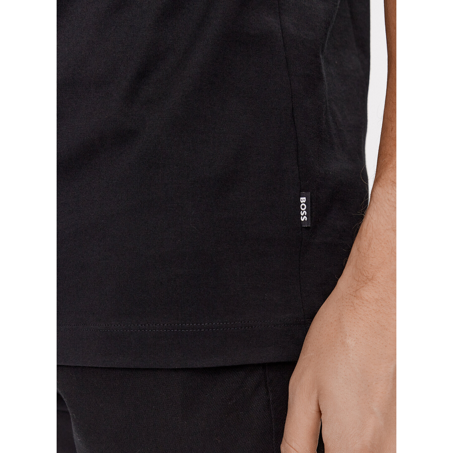 Boss Тишърт Tiburt 420 50500760 Черен Regular Fit - Pepit.bg