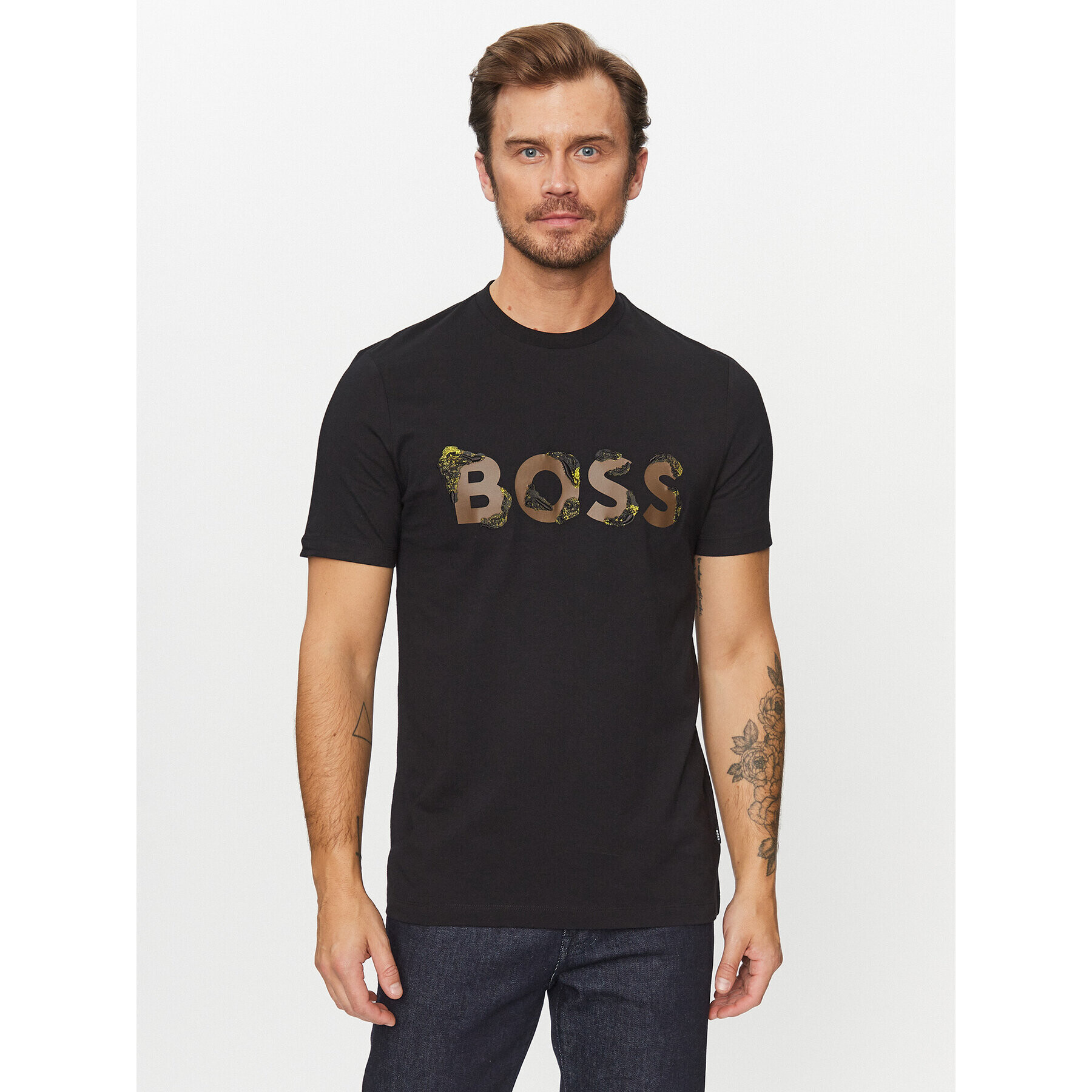 Boss Тишърт Tiburt 421 50499584 Бежов Regular Fit - Pepit.bg