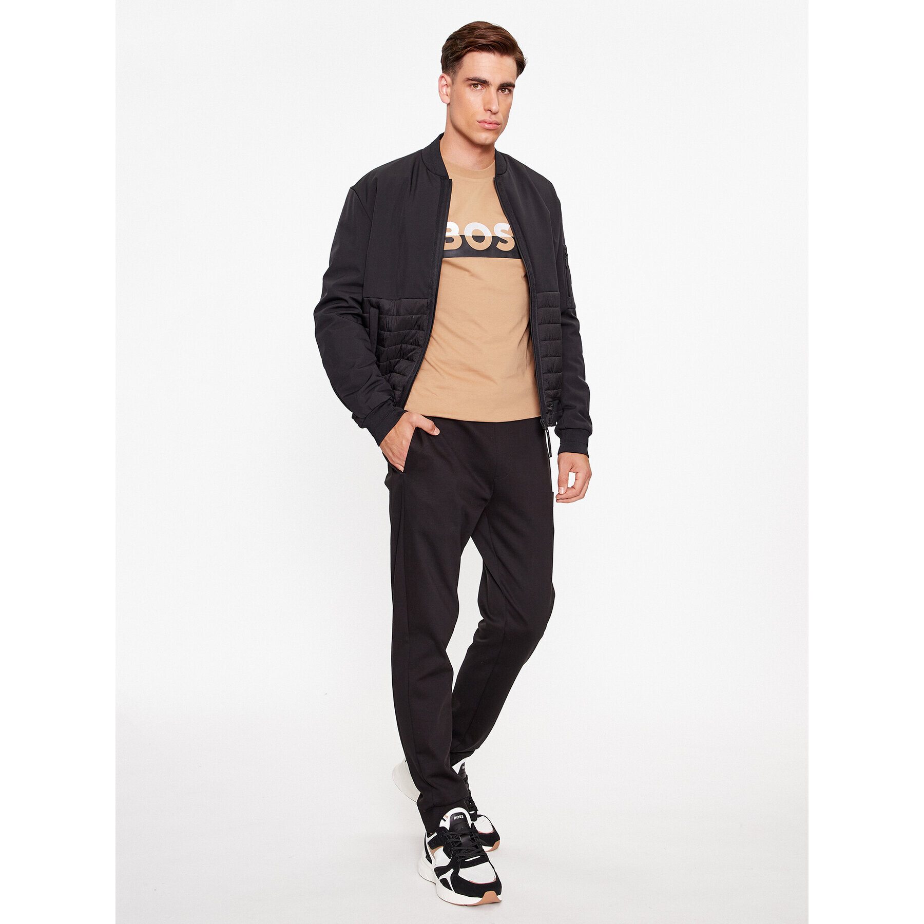Boss Тишърт Tiburt 421 50499584 Бежов Regular Fit - Pepit.bg