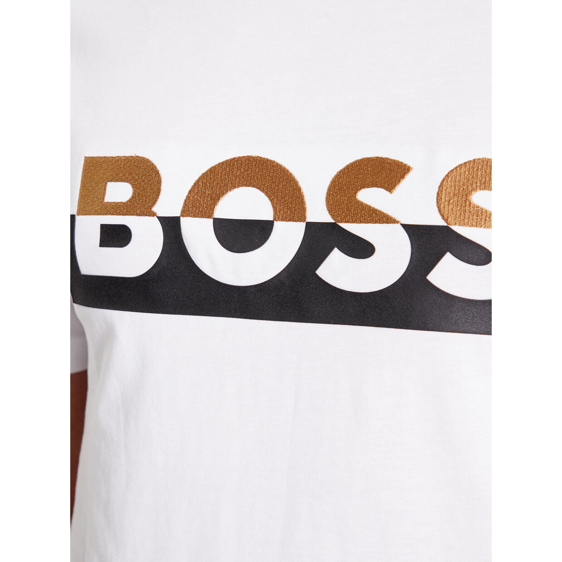 Boss Тишърт Tiburt 421 50499584 Бял Regular Fit - Pepit.bg