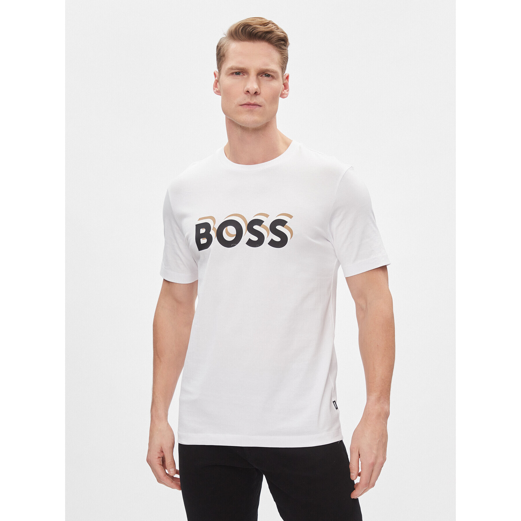 Boss Тишърт Tiburt 427 50506923 Бял Regular Fit - Pepit.bg