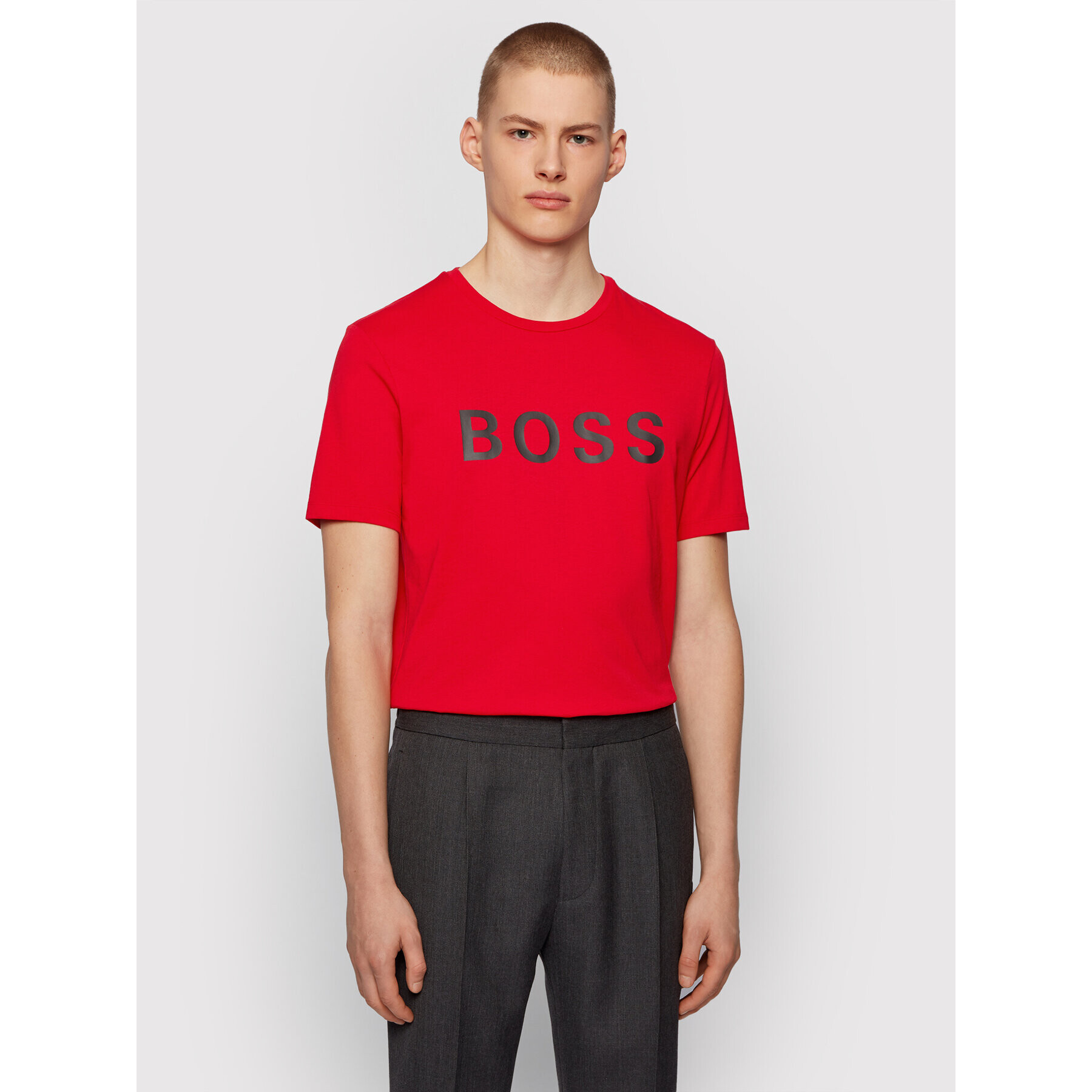 Boss Тишърт Tiburt 50430889 Червен Regular Fit - Pepit.bg