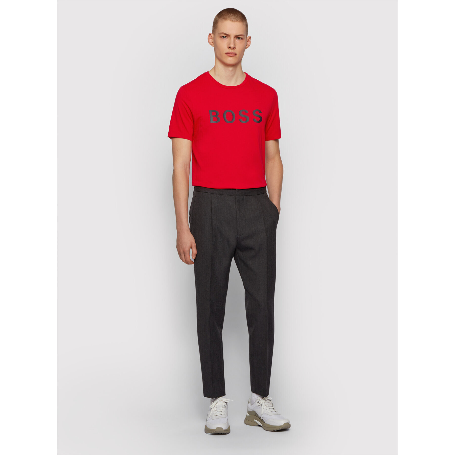Boss Тишърт Tiburt 50430889 Червен Regular Fit - Pepit.bg