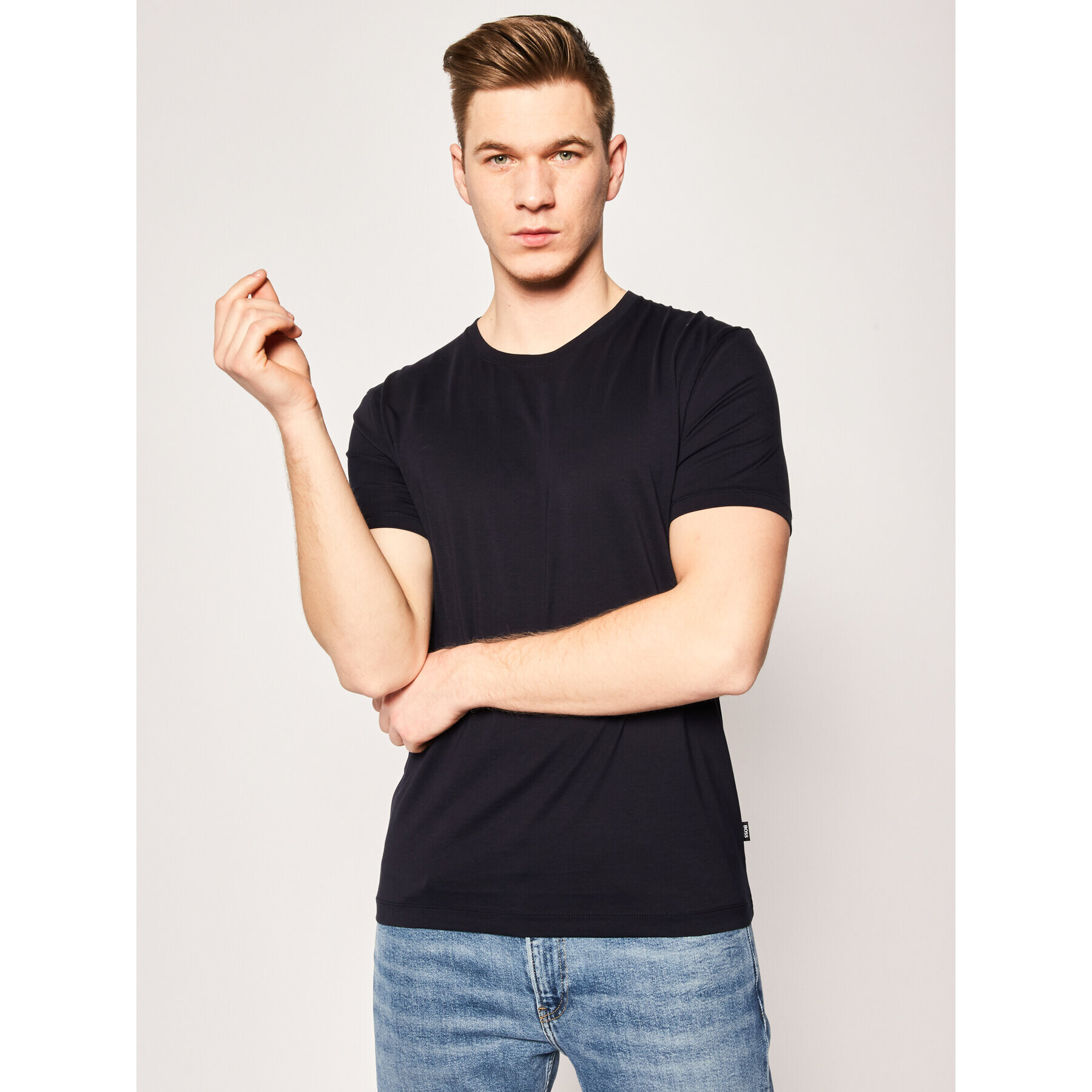 Boss Тишърт Tiburt 55 50379310 Тъмносин Regular Fit - Pepit.bg