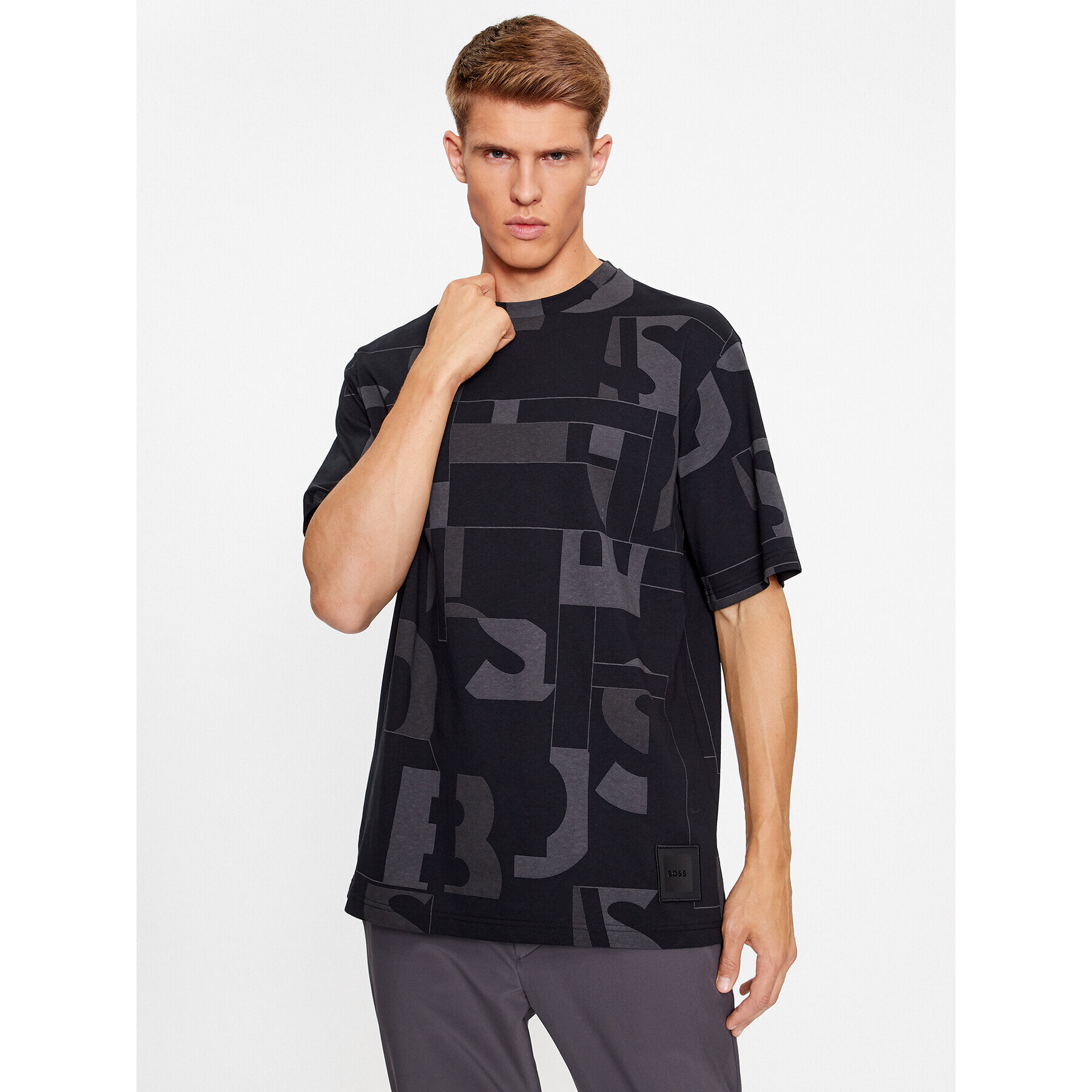 Boss Тишърт Timono Lotus 50501200 Черен Regular Fit - Pepit.bg