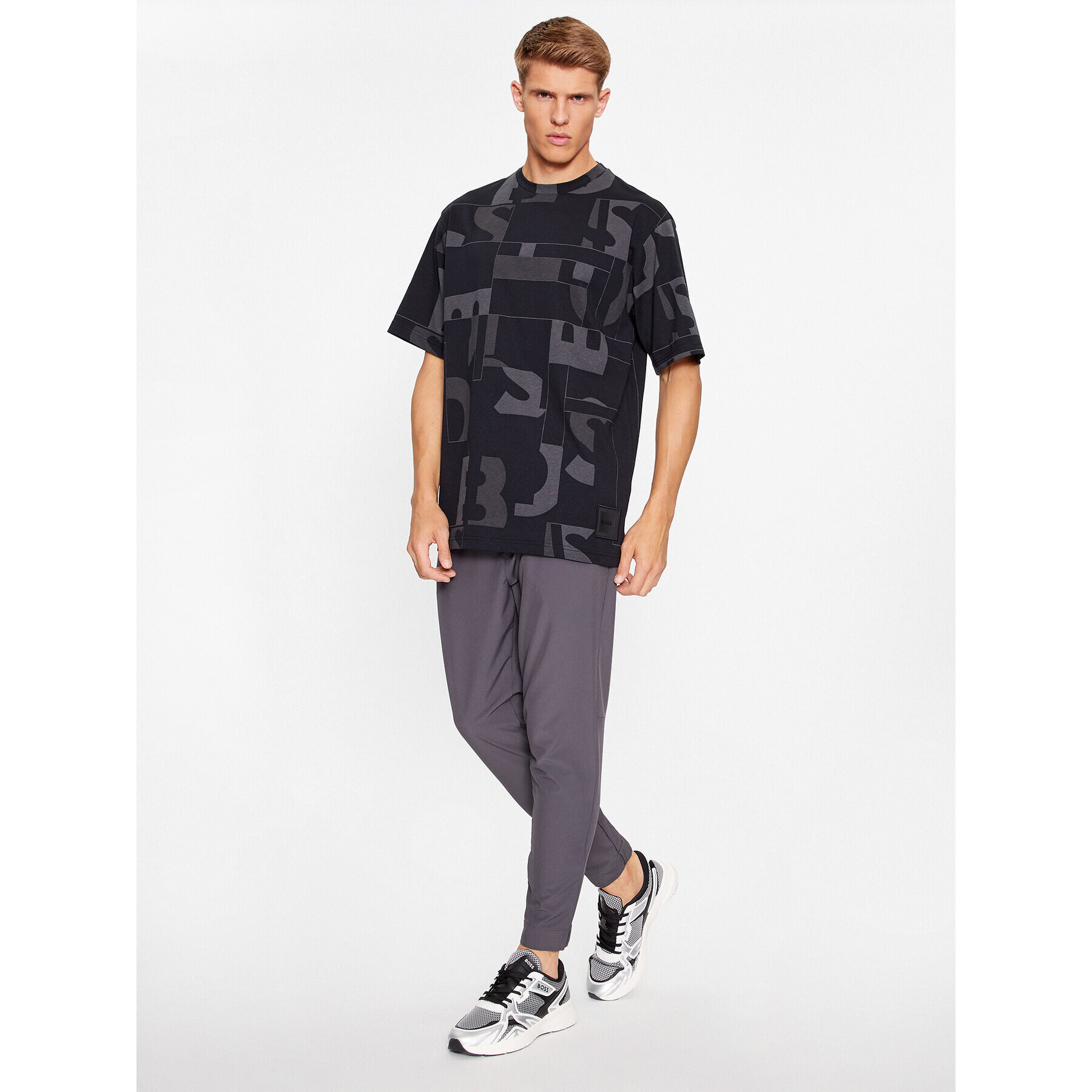 Boss Тишърт Timono Lotus 50501200 Черен Regular Fit - Pepit.bg