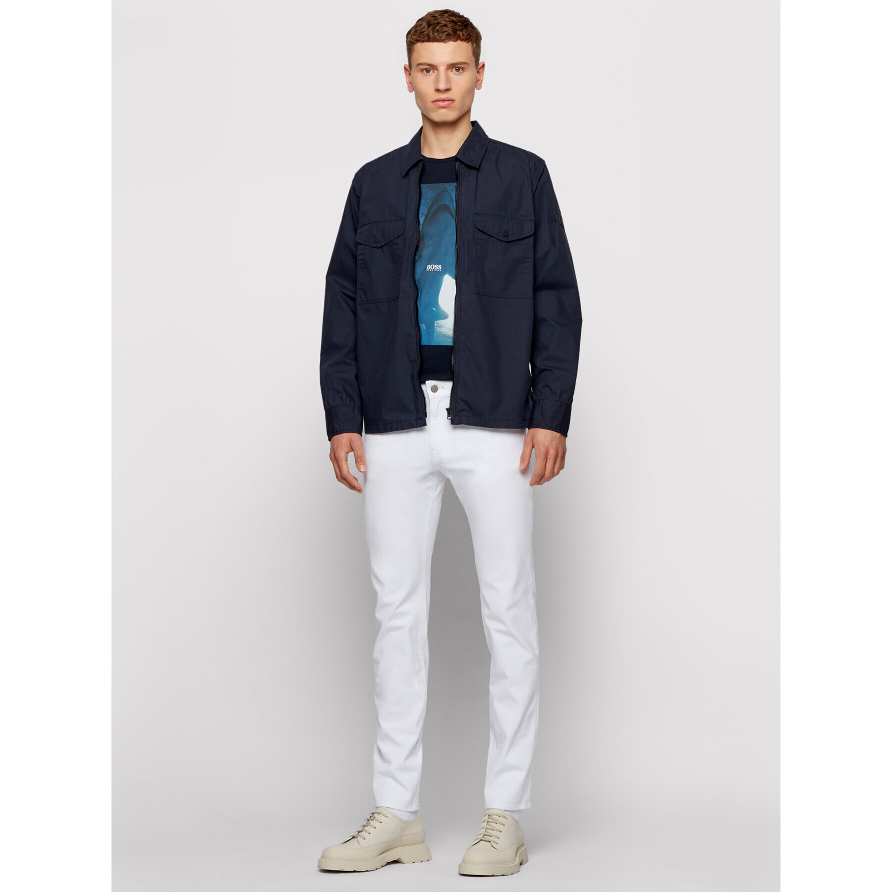 Boss Тишърт TNoah 1 50450911 Тъмносин Regular Fit - Pepit.bg