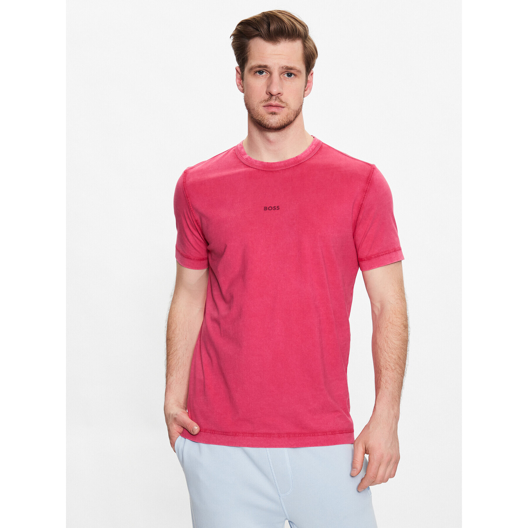 Boss Тишърт Tokks 50477433 Розов Regular Fit - Pepit.bg