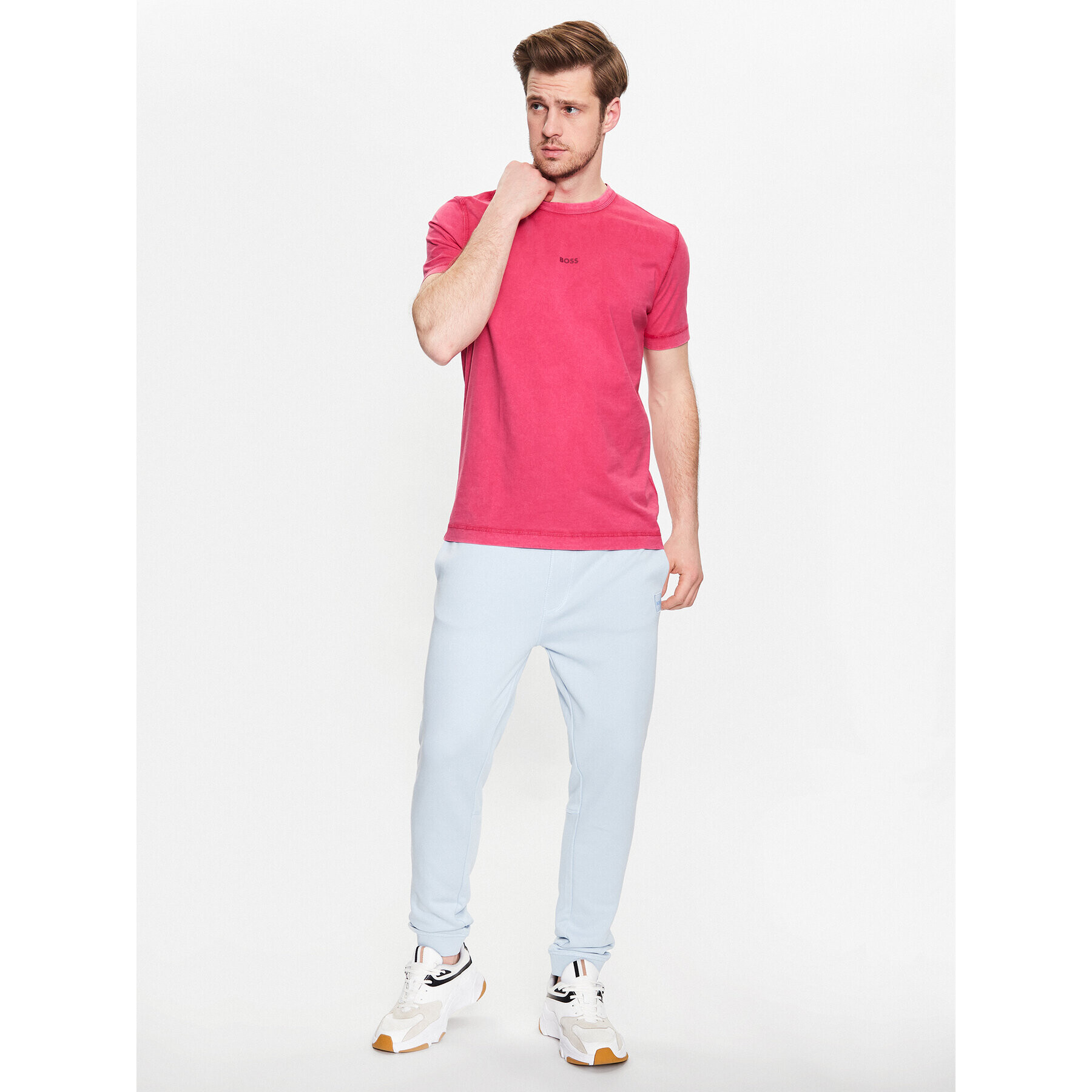 Boss Тишърт Tokks 50477433 Розов Regular Fit - Pepit.bg