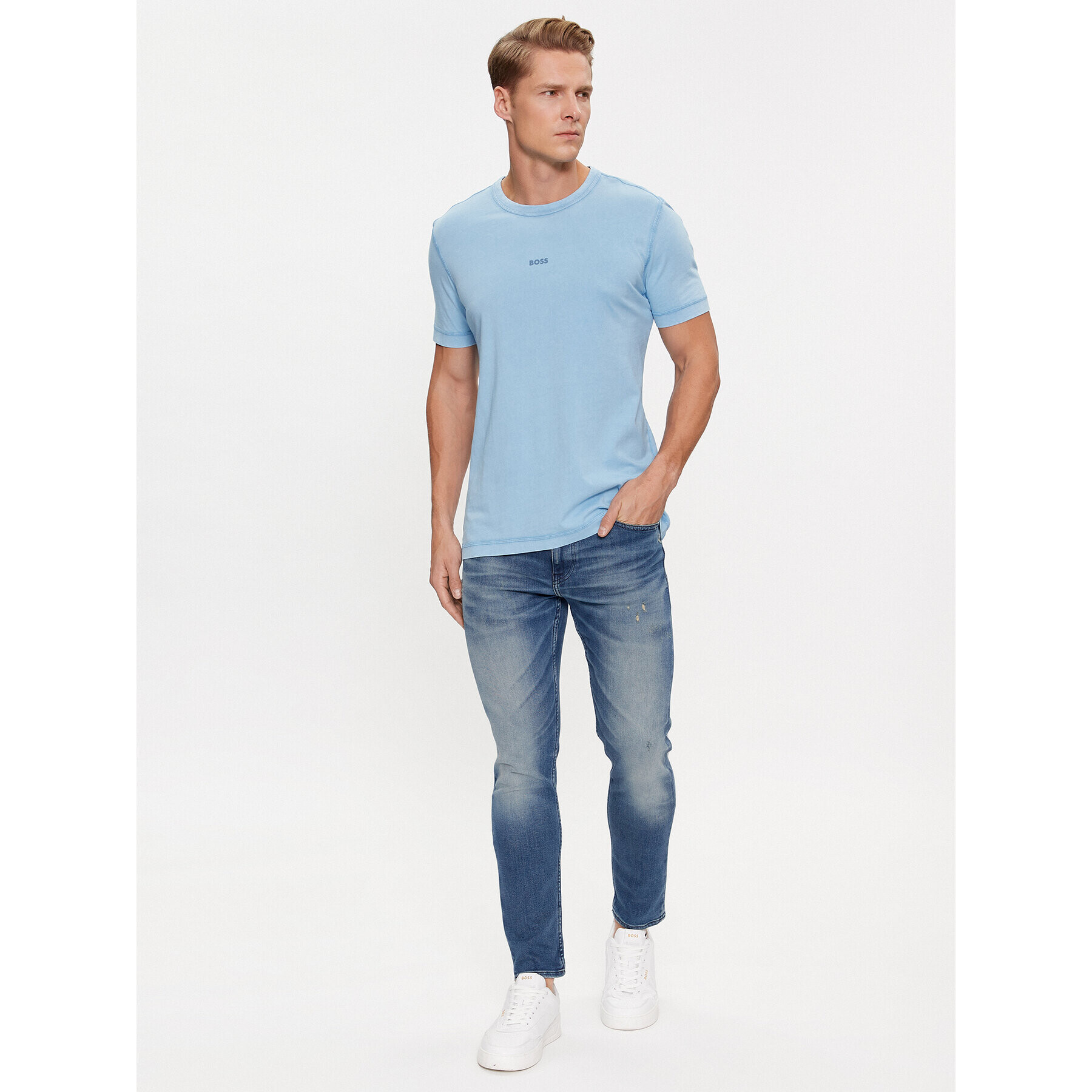 Boss Тишърт Tokks 50502173 Син Regular Fit - Pepit.bg