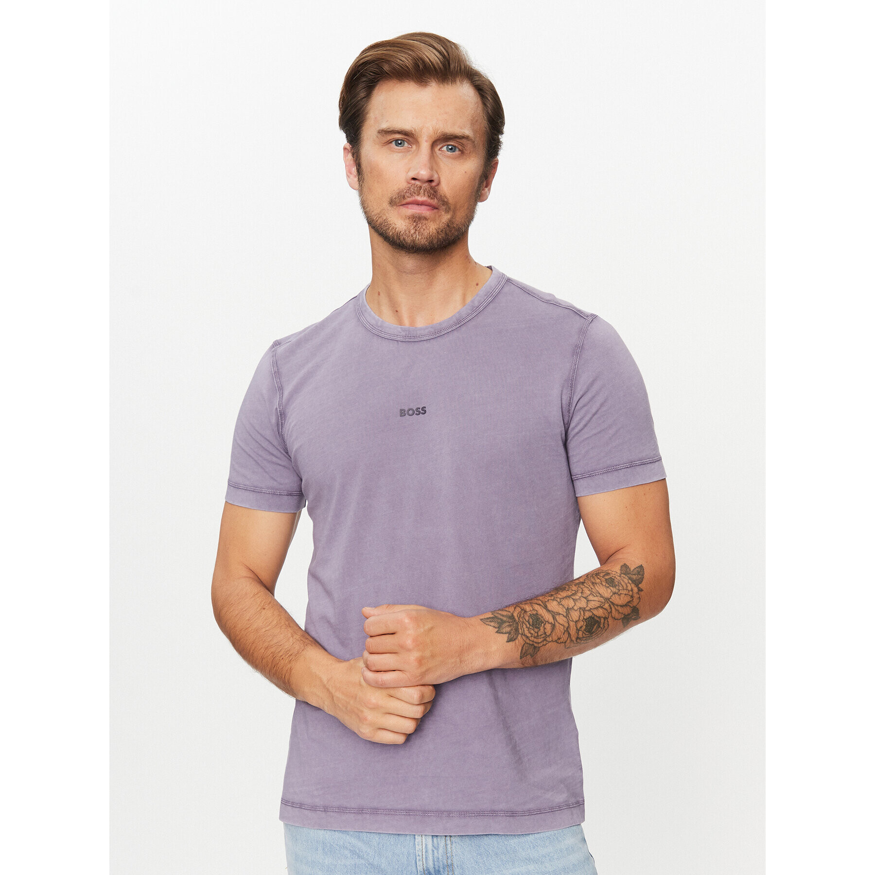 Boss Тишърт Tokks 50502173 Виолетов Regular Fit - Pepit.bg