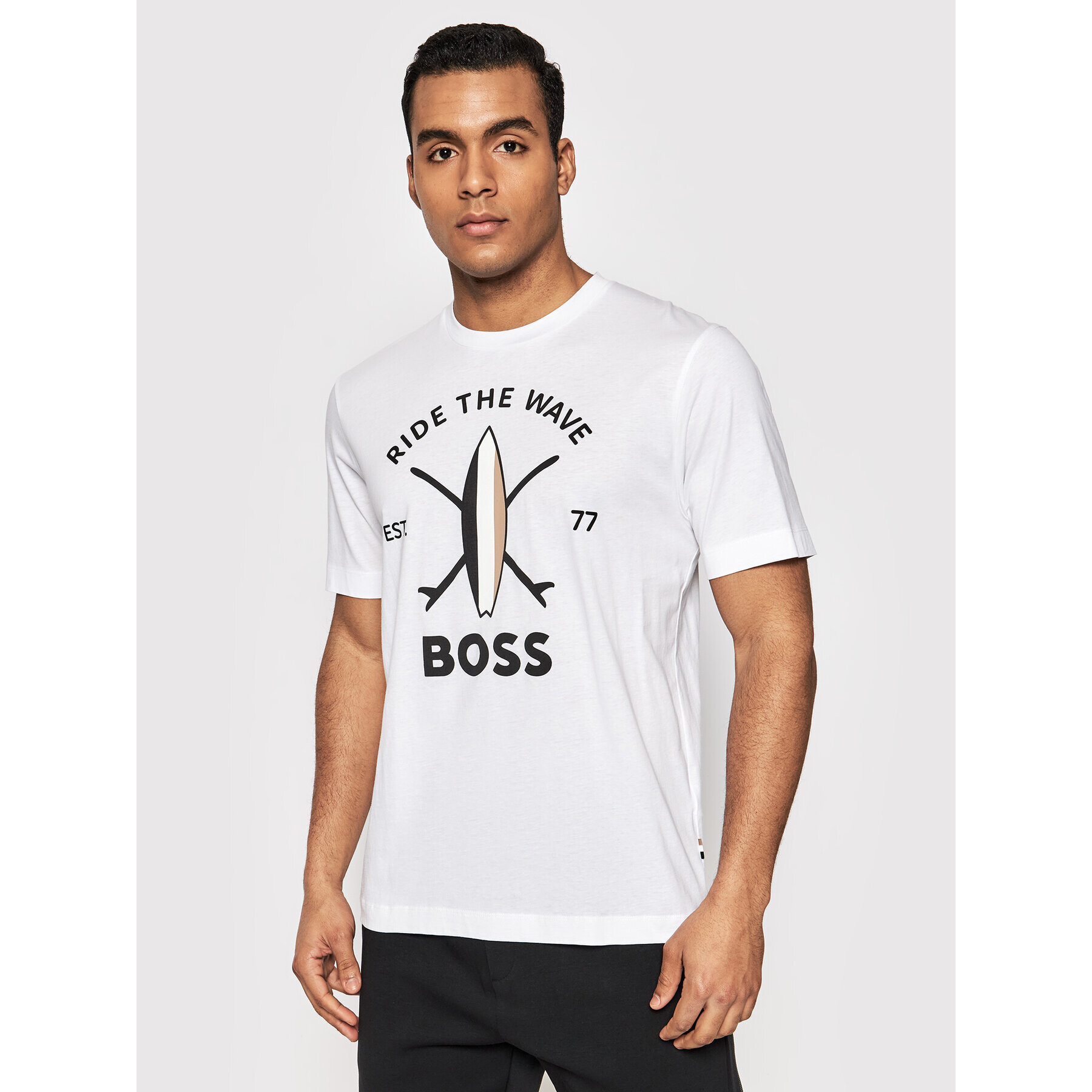 Boss Тишърт Tylan Ch 50469218 Бял Regular Fit - Pepit.bg