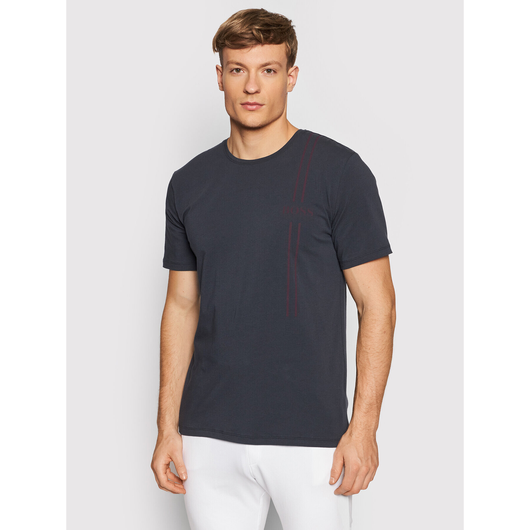 Boss Тишърт Urban 50460239 Тъмносин Regular Fit - Pepit.bg